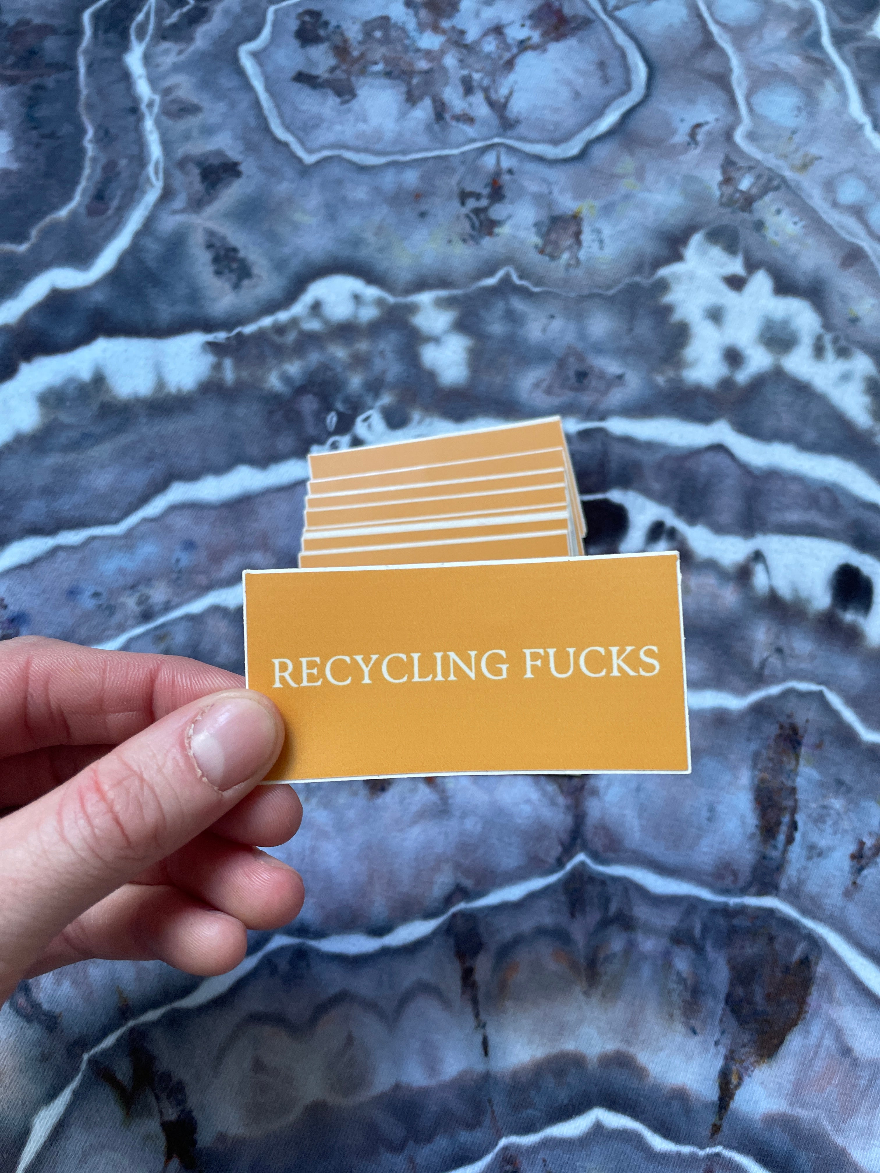 ORANGE Recycling Fucks Sticker