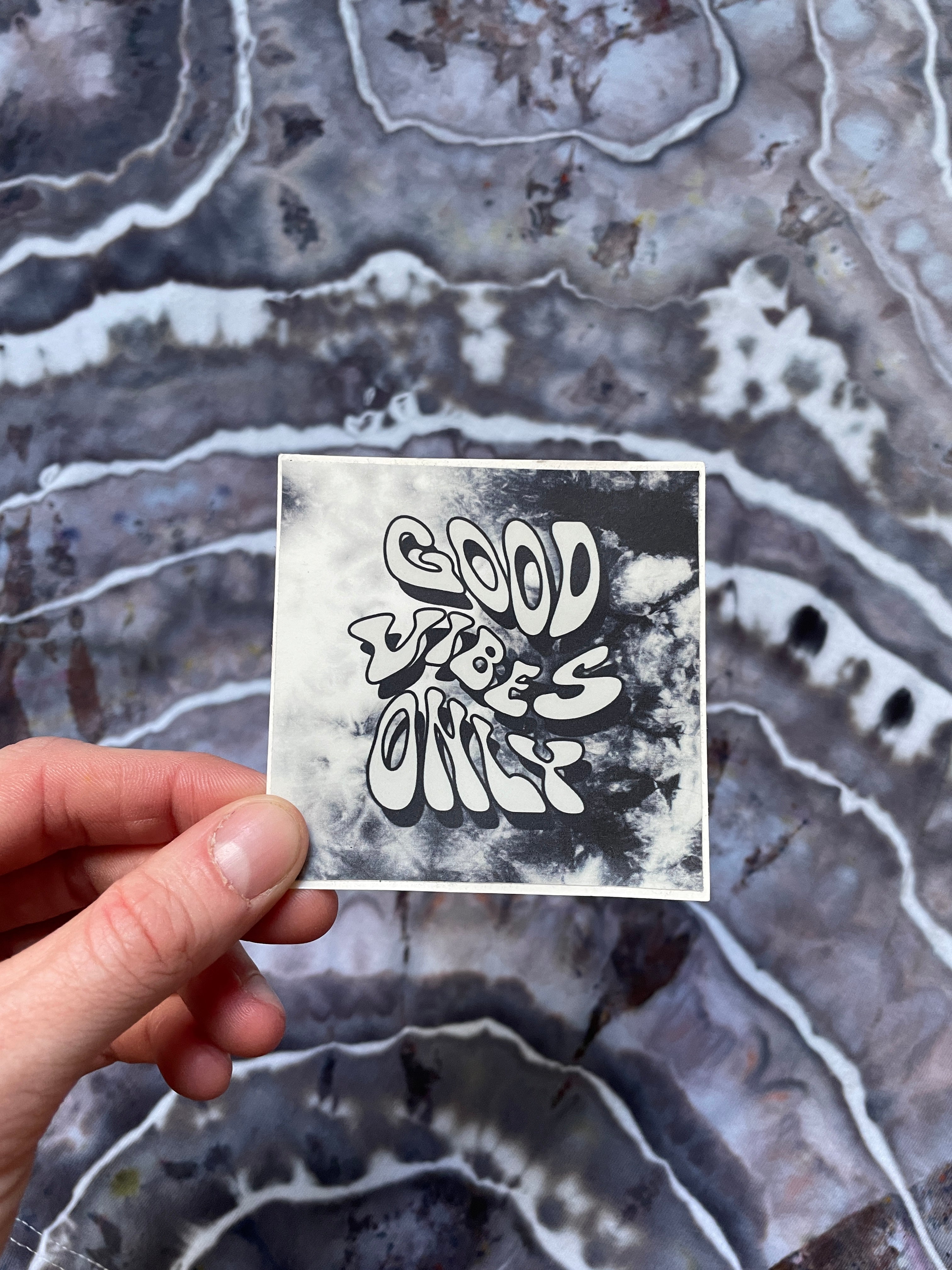 BLACK Be Groovy or Leave Sticker