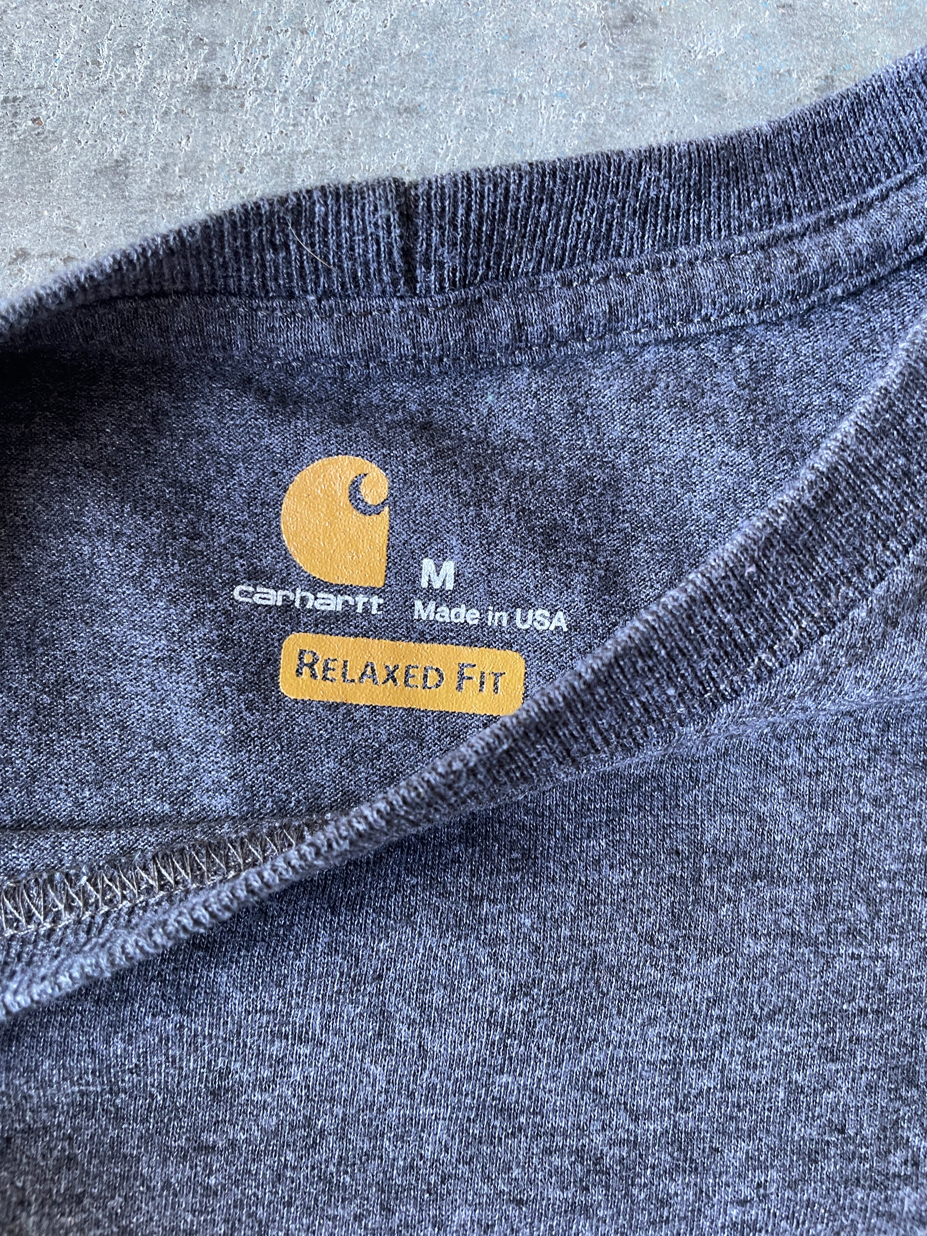 Carhartt "Built to Last" Camo Flag Short Sleeve Gray and Green Reverse Tie Dye T-Shirt | One-of-a-Kind | Men's Medium