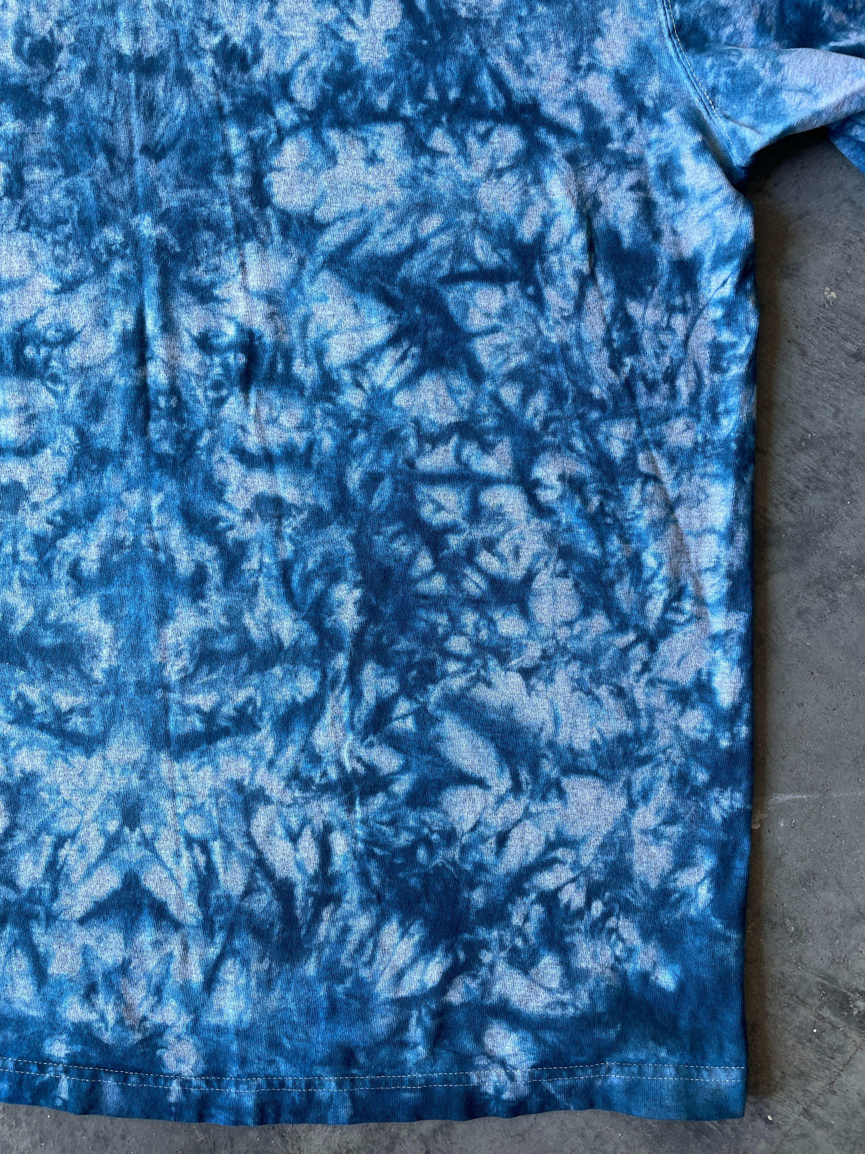 Carhartt Short Sleeve Blue and Gray Tie Dye T-Shirt | One-of-a-Kind | Men's XL