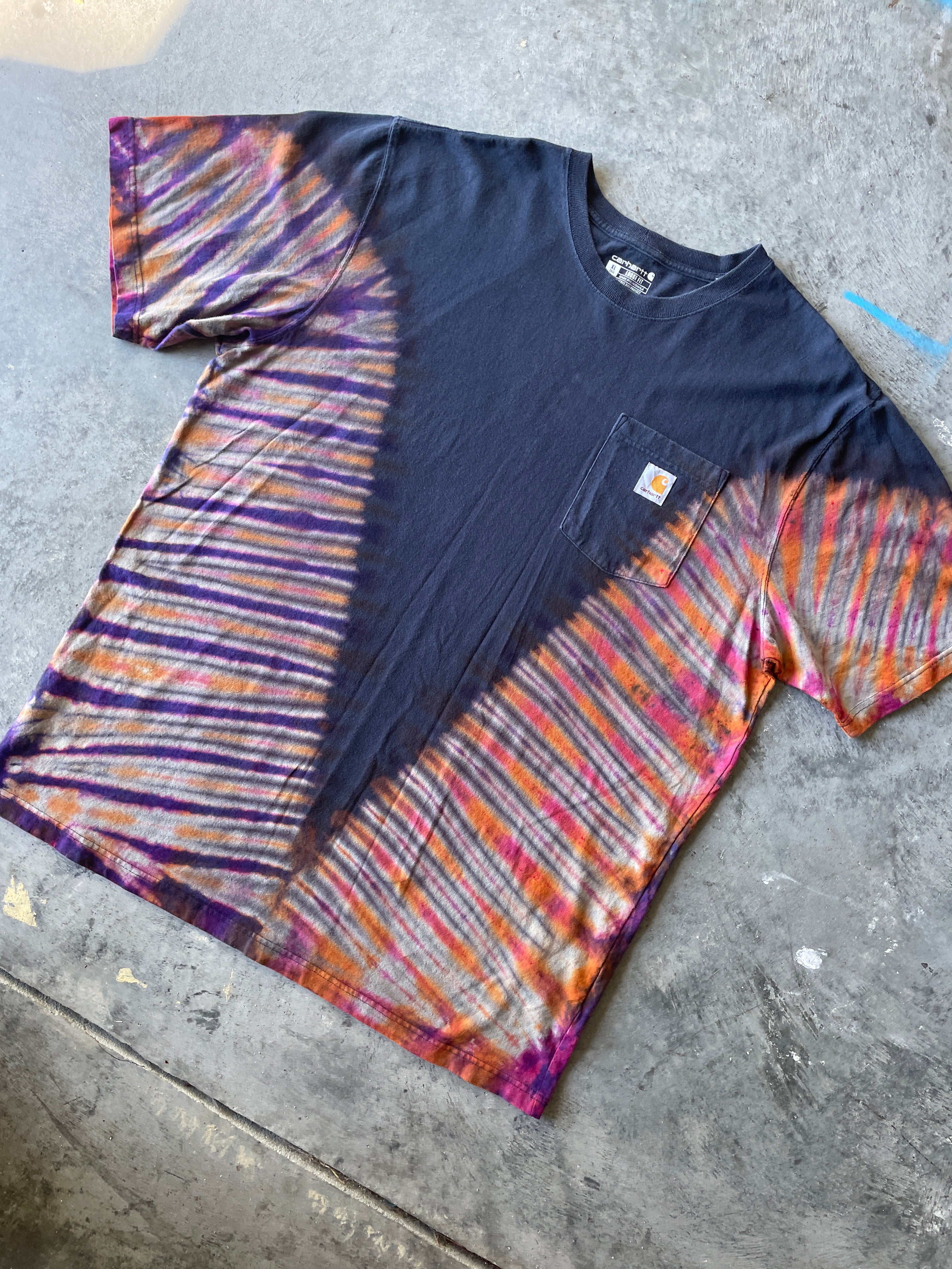 Carhartt Short Sleeve Mood Ring Tie Dye T-Shirt | One-of-a-Kind | Men's XL Tall