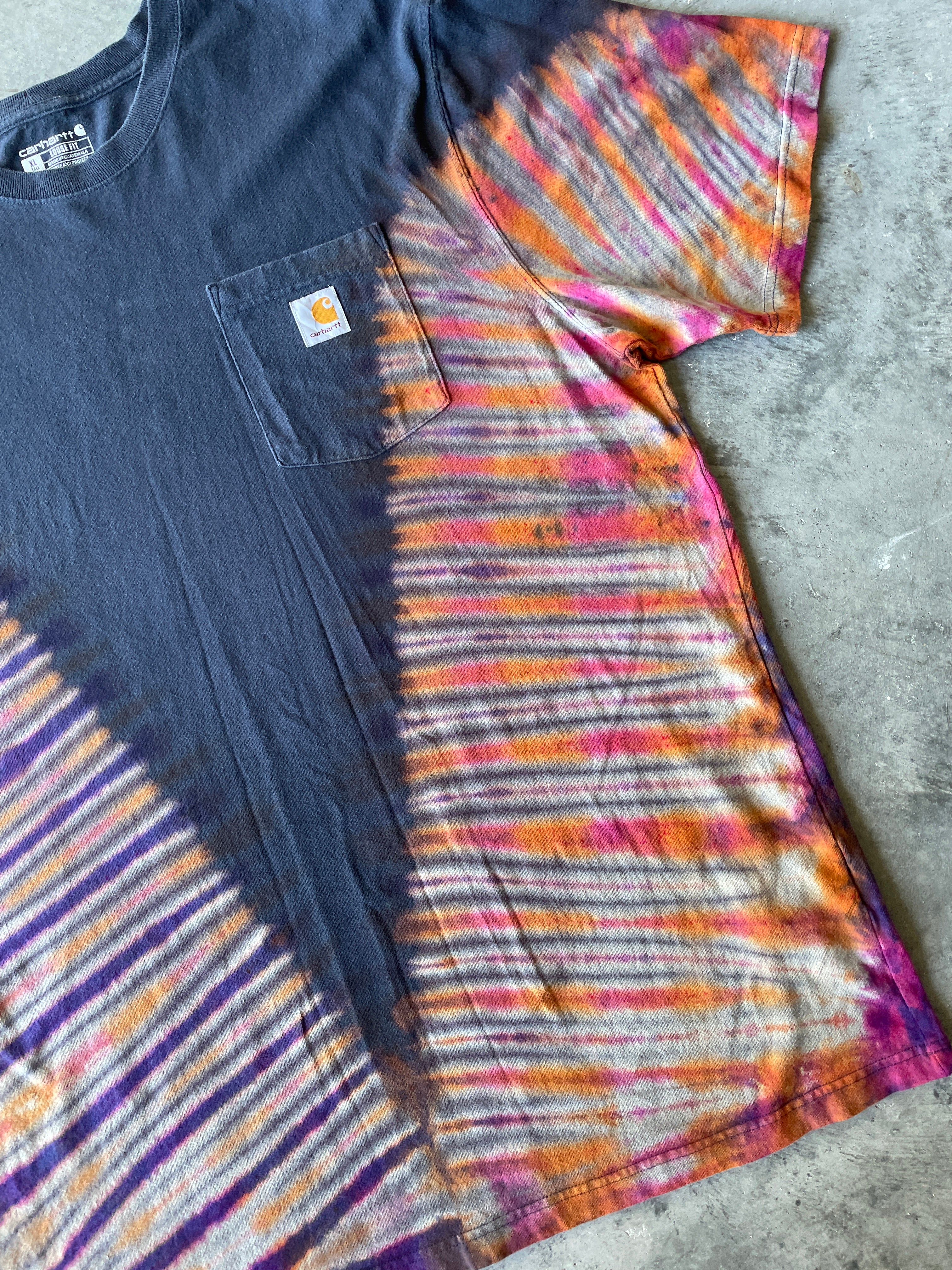 Carhartt Short Sleeve Mood Ring Tie Dye T-Shirt | One-of-a-Kind | Men's XL Tall