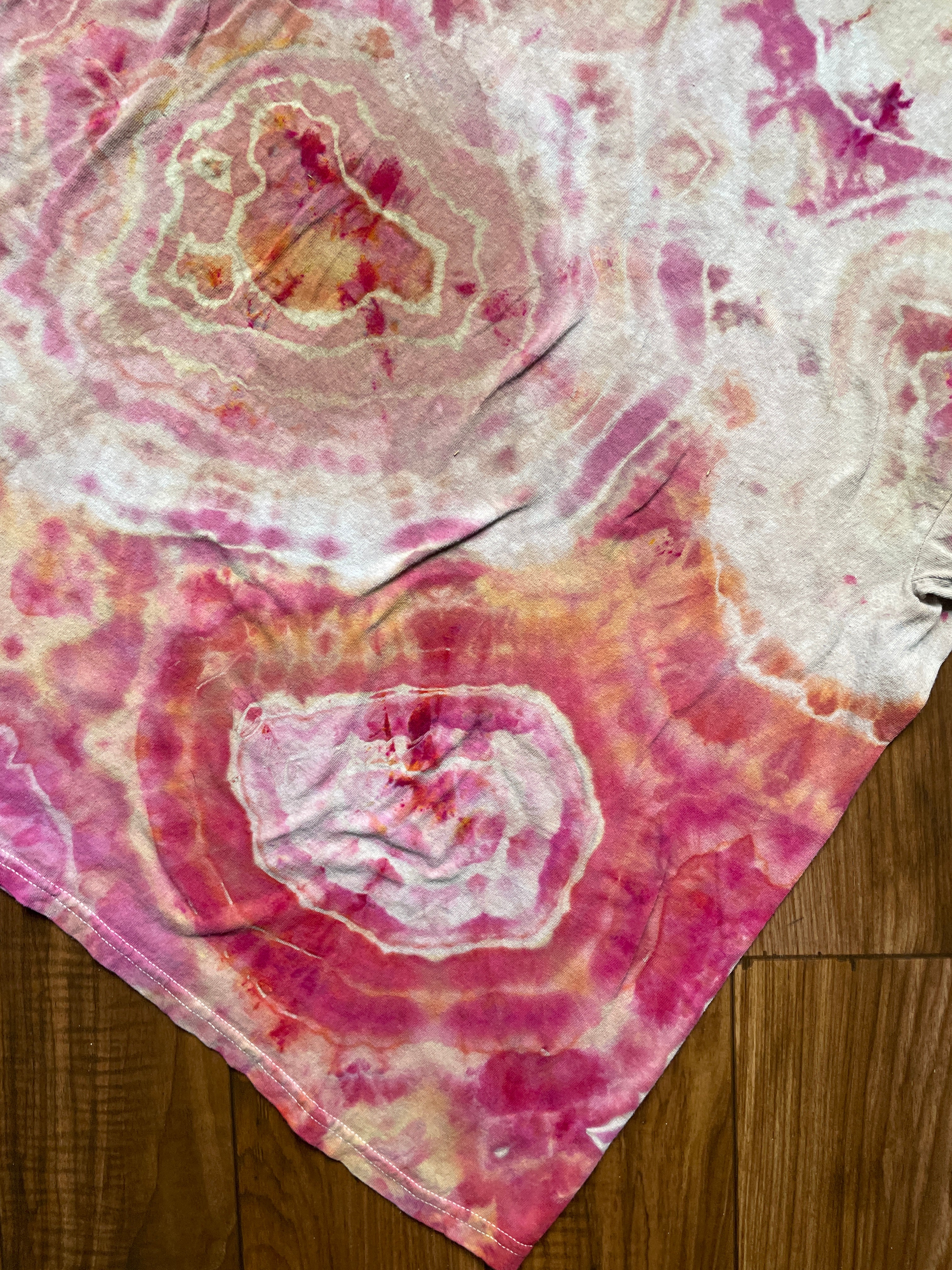 Men's 2XL American Bulldog Handmade Geode Tie Dye Short Sleeve T-Shirt