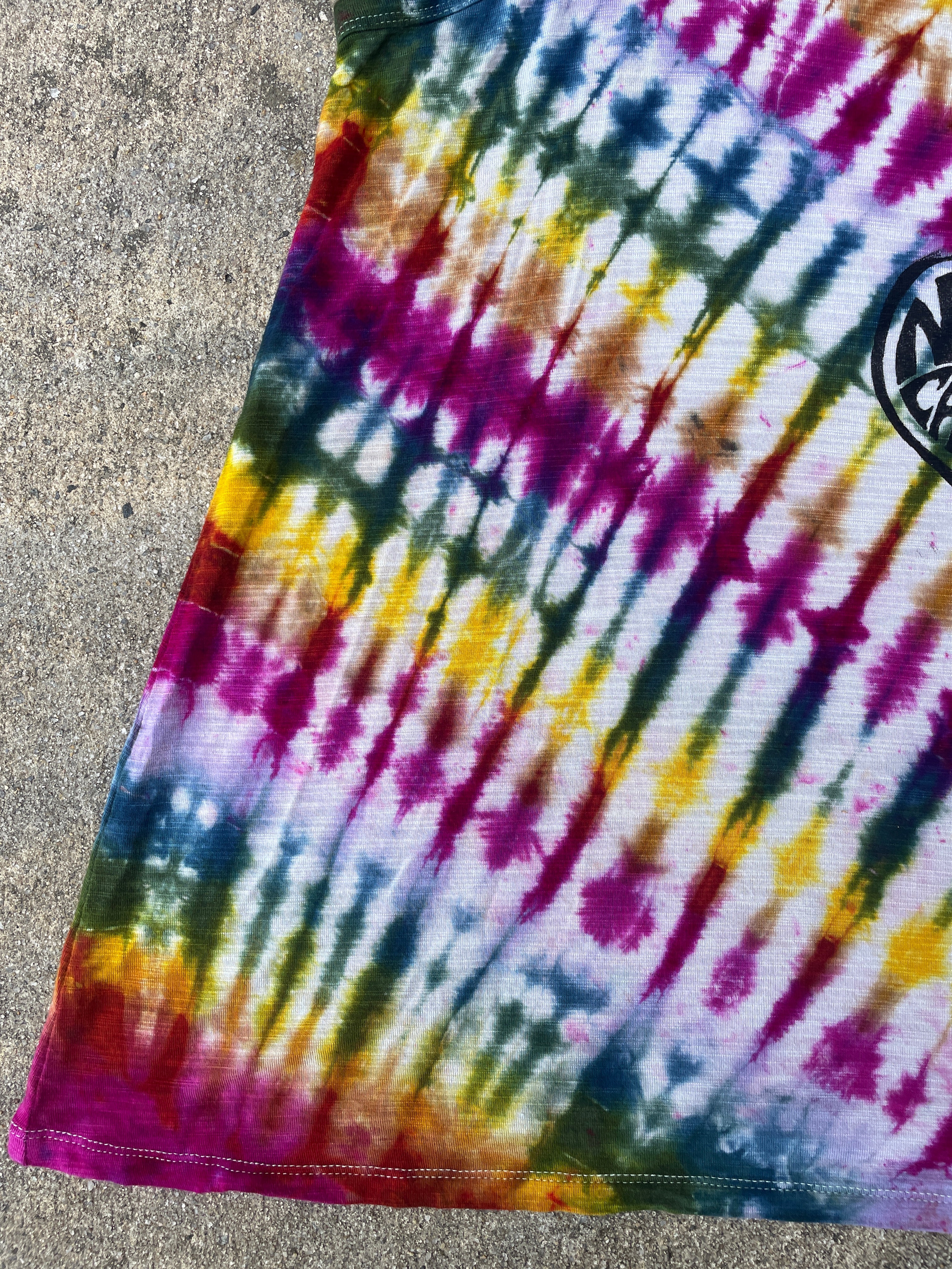 Hand-Printed North Carolina Mood Ring Tie Dye Tank Top | Women's Size Medium