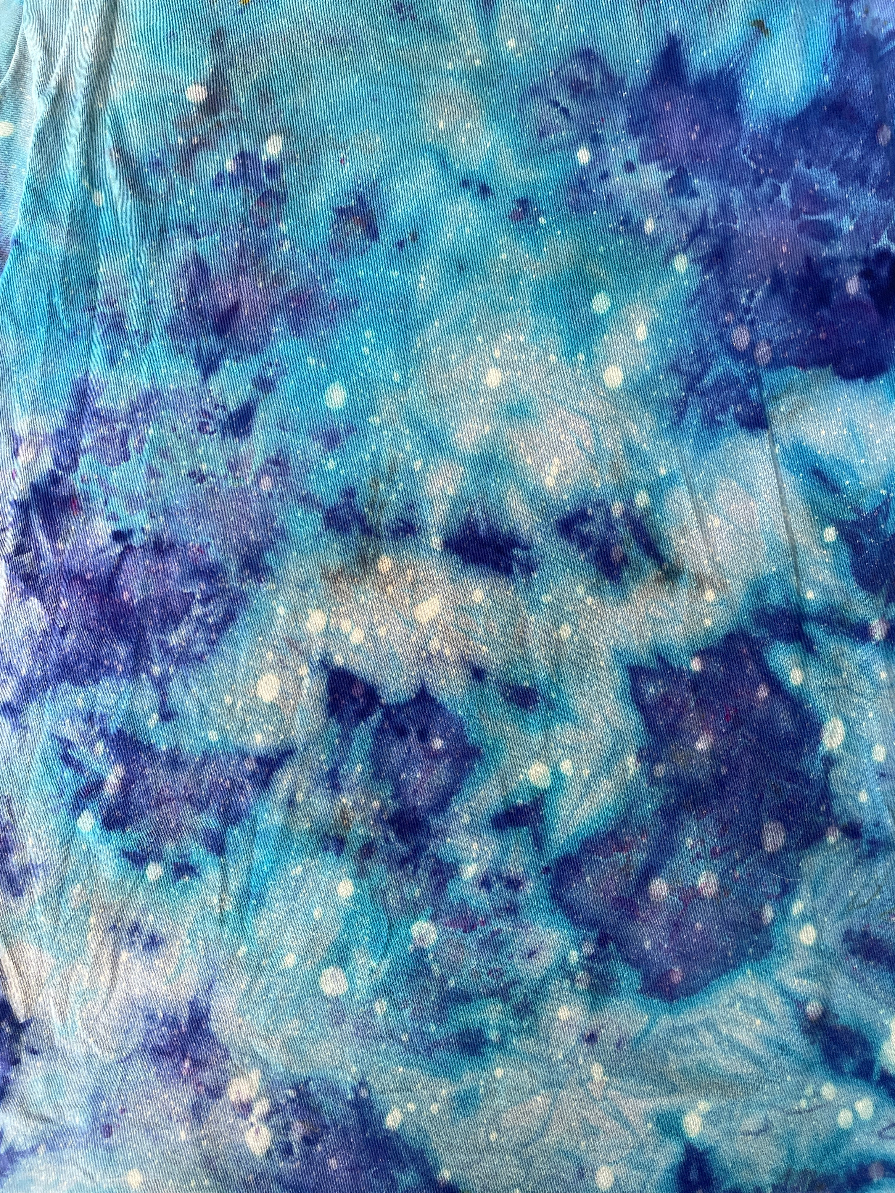 Hand-Printed North Carolina Purple and Blue Galaxy Dye Short Sleeve T-Shirt | Men's Size Large