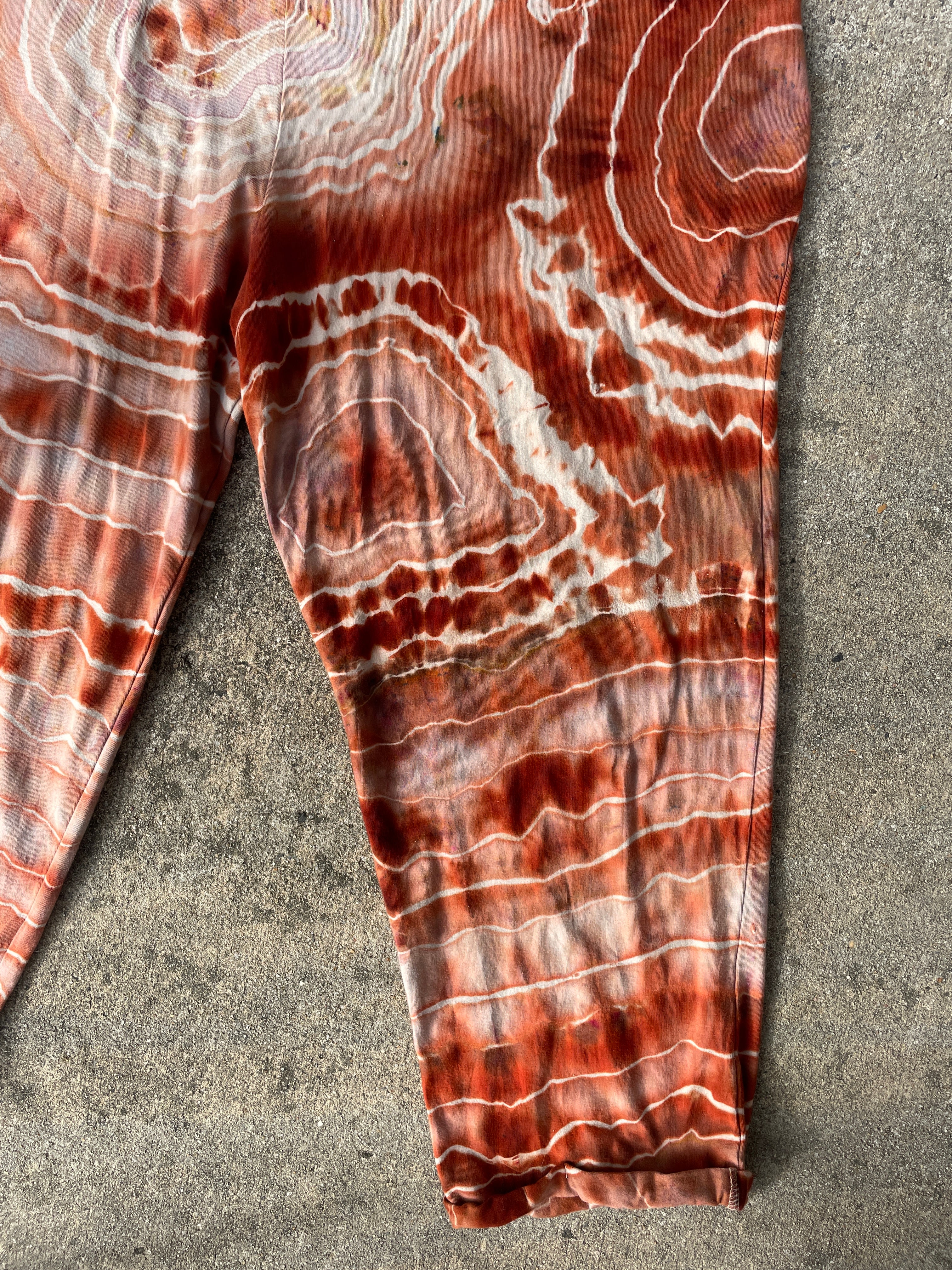 Sandstone Tie Dye Jumpsuit | Women's Size Large/XL | Terracotta Earth Tones Geode Jumper