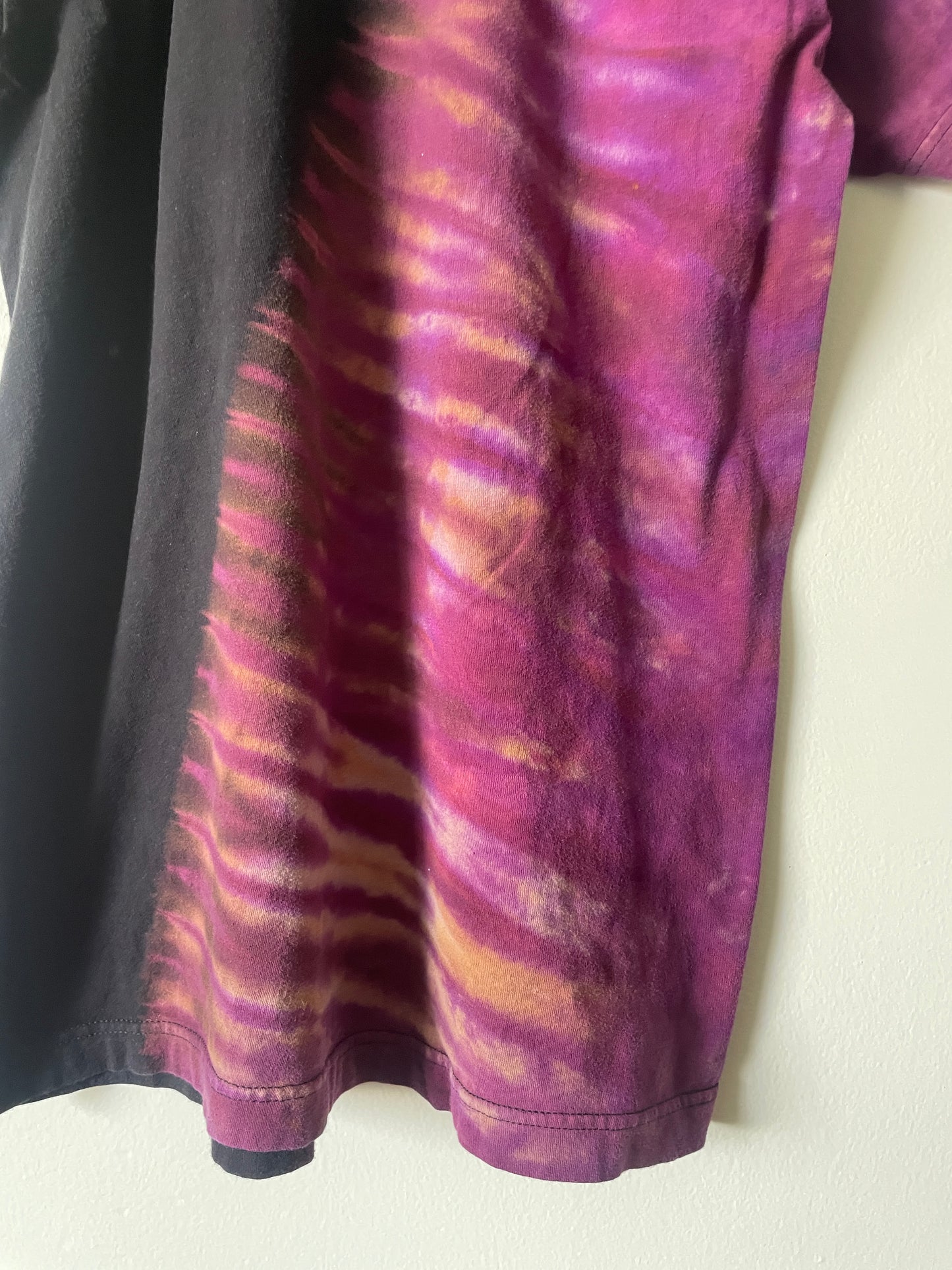 Panic! At the Disco Pray for the Wicked Handmade Tie Dye Short Sleeve T-Shirt | One-Of-a-Kind Upcycled Black and Pink Top | Men's Medium