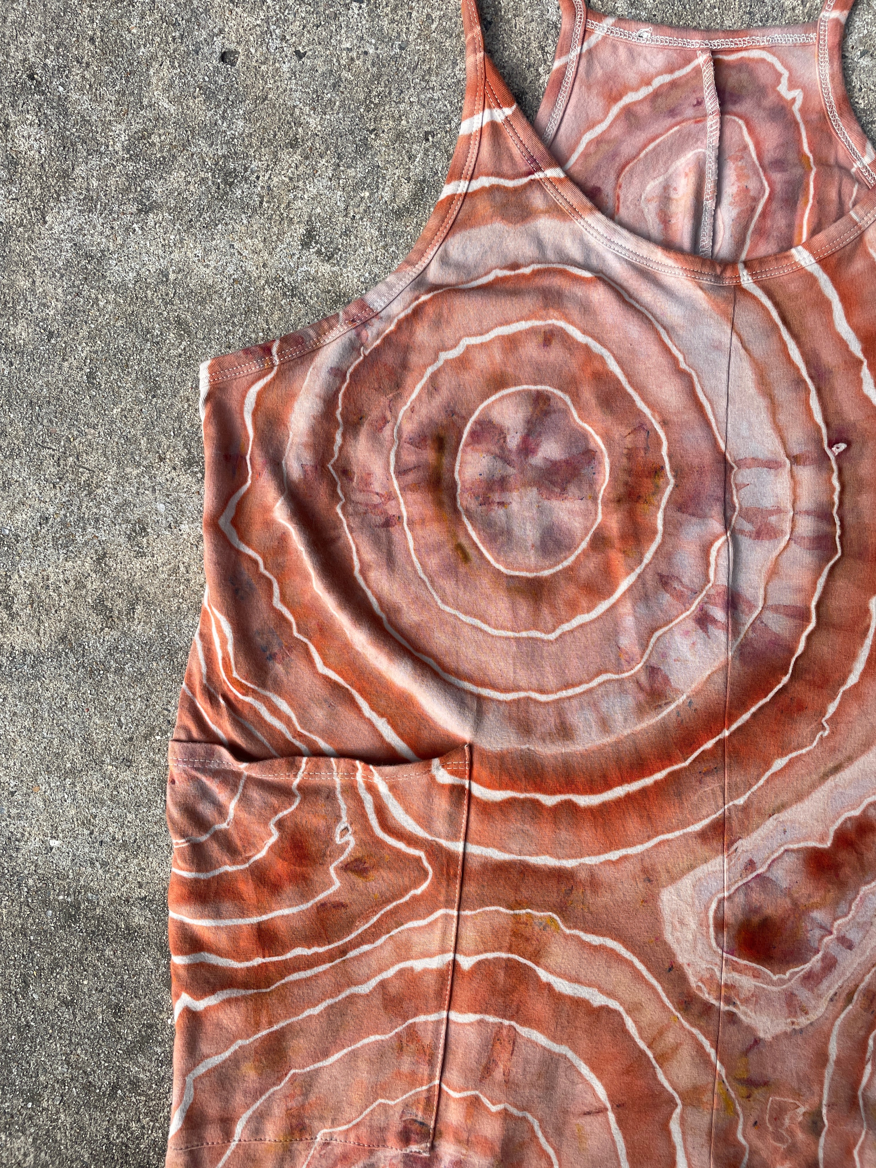 Sandstone Tie Dye Jumpsuit | Women's Size Small/Medium | Terracotta Earth Tones Geode Jumper