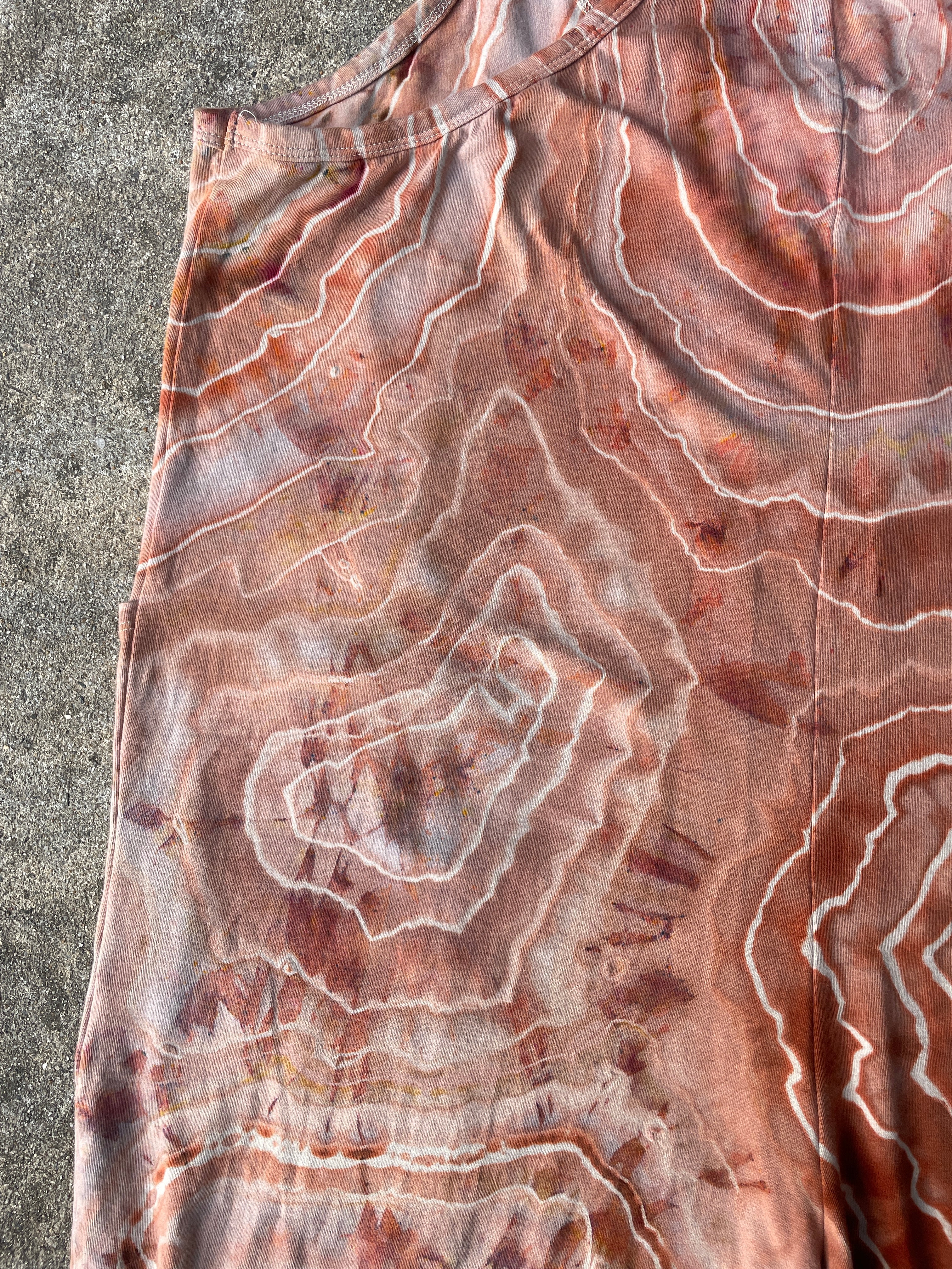 Sandstone Tie Dye Jumpsuit | Women's Size Small/Medium | Terracotta Earth Tones Geode Jumper