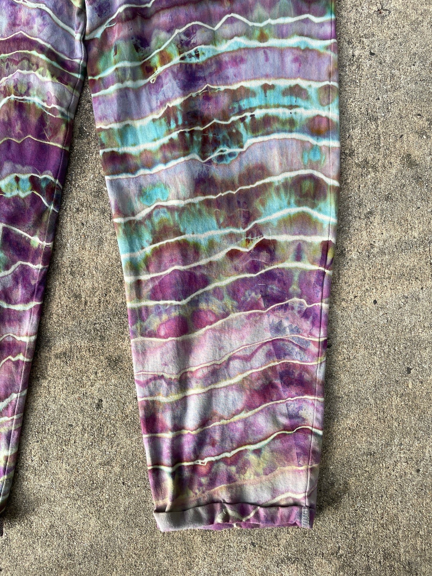 Mood Ring Tie Dye Jumpsuit | Women's Size Small/Medium | Purple and Blue Geode Jumper