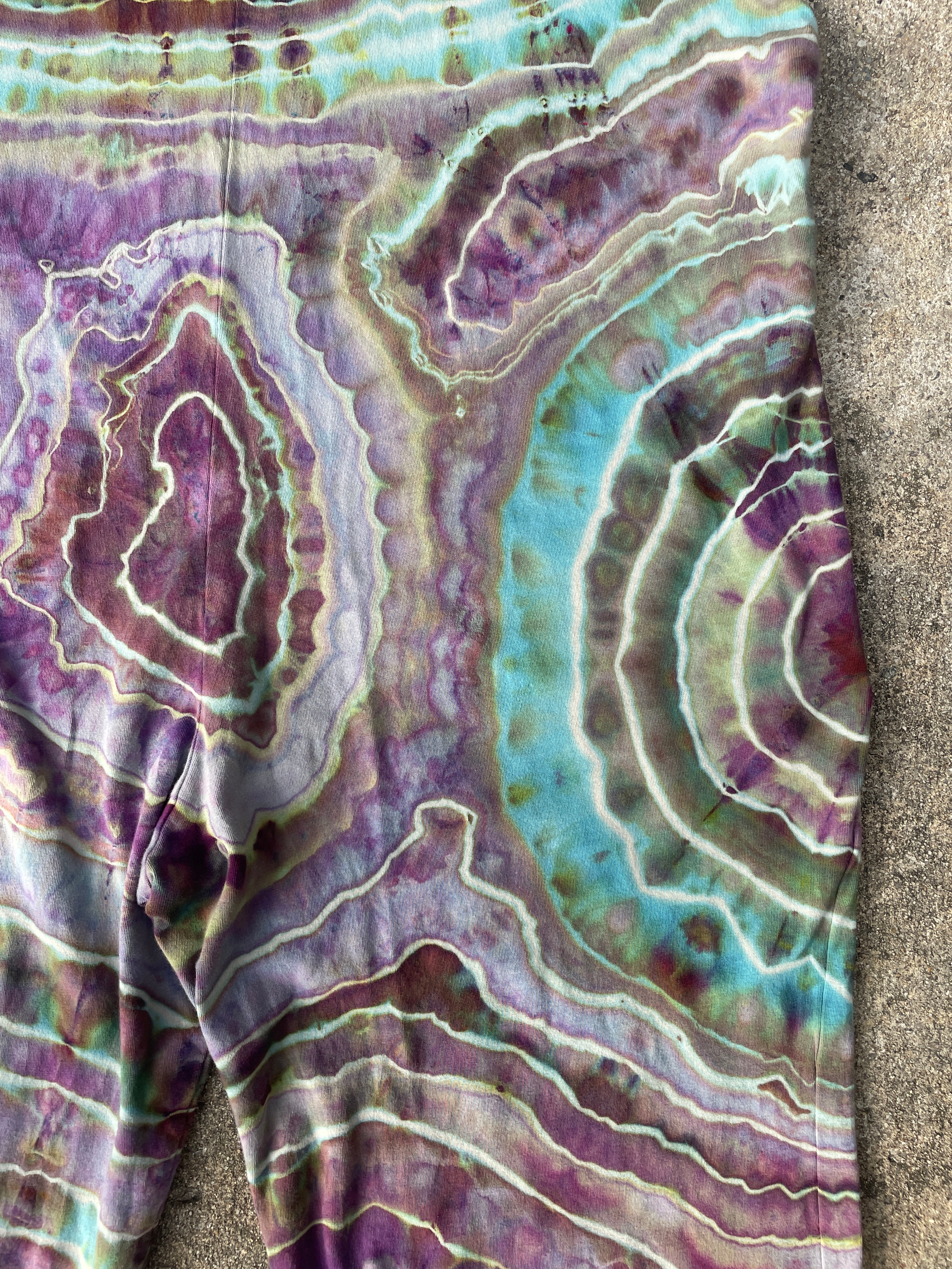 Mood Ring Tie Dye Jumpsuit | Women's Size Small/Medium | Purple and Blue Geode Jumper