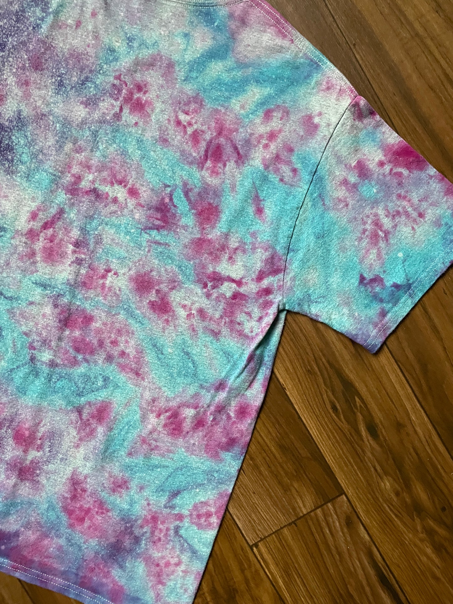 Men's Large Climbing Shoe Galaxy Tie Dye Short Sleeve T-Shirt