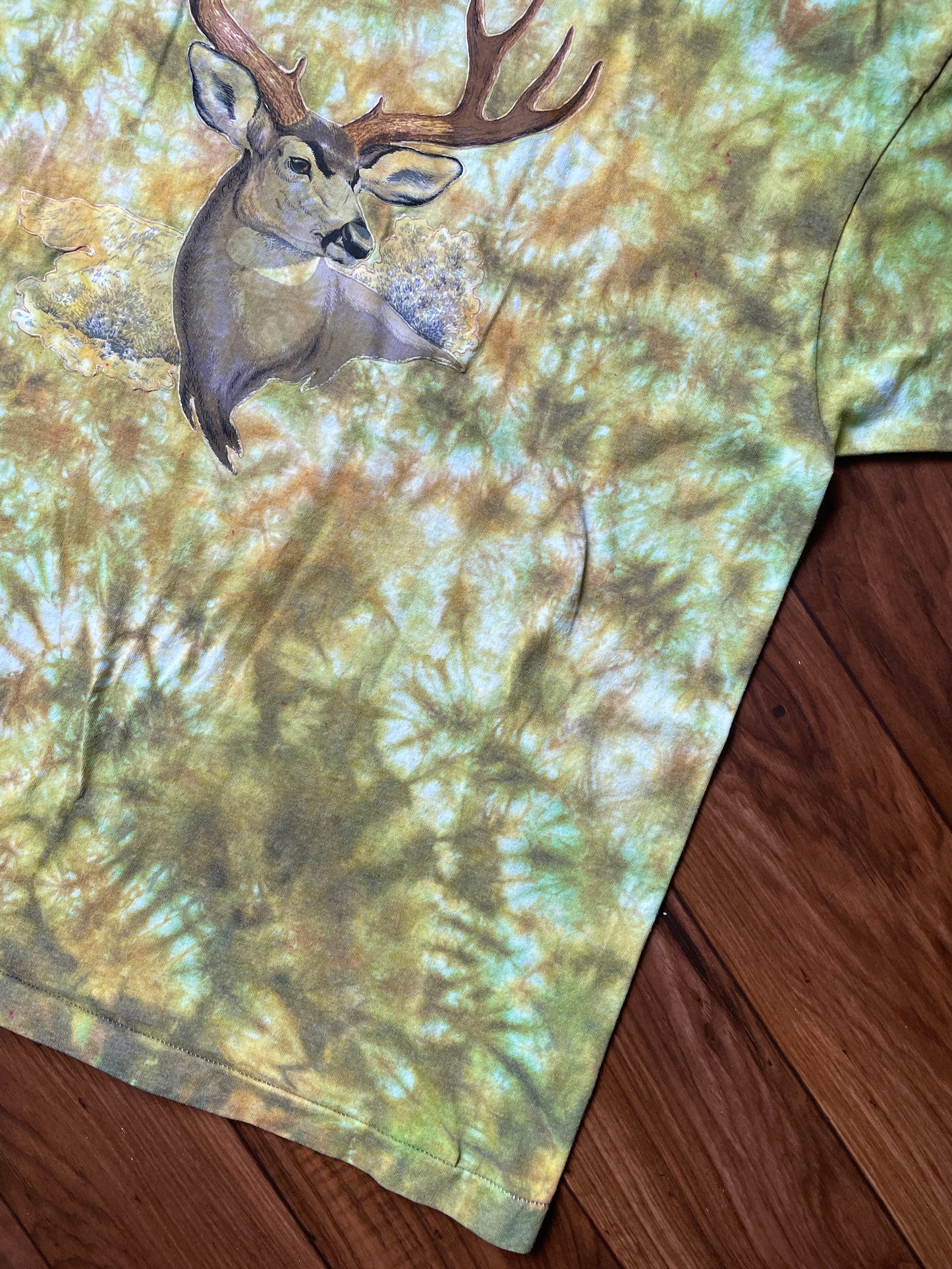 Men's XL Camo Deer Tie Dye Short Sleeve T-Shirt