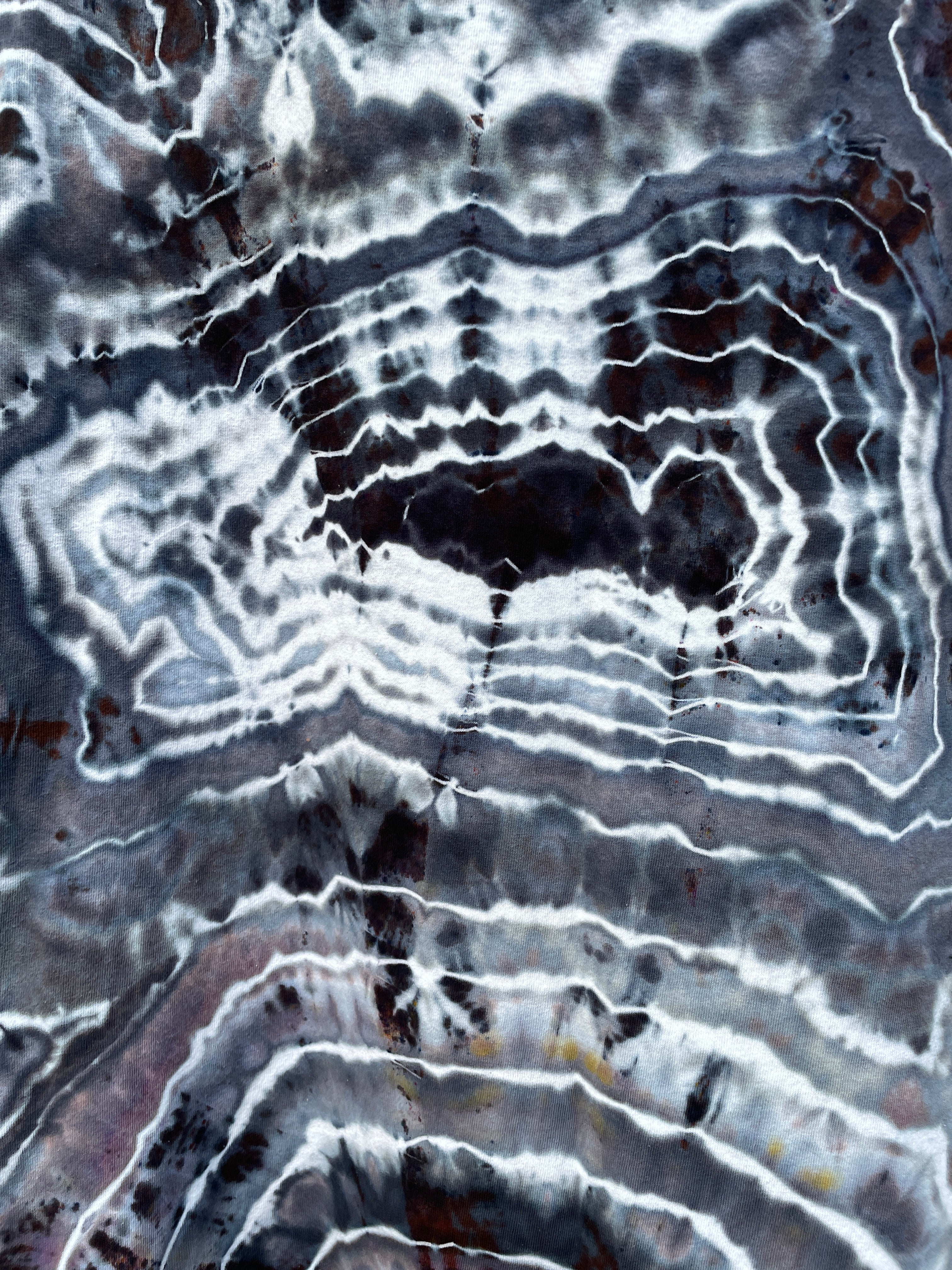 Panda Bear Black and White Hand-Tie Dyed Short Sleeve T-Shirt (Men's Large)