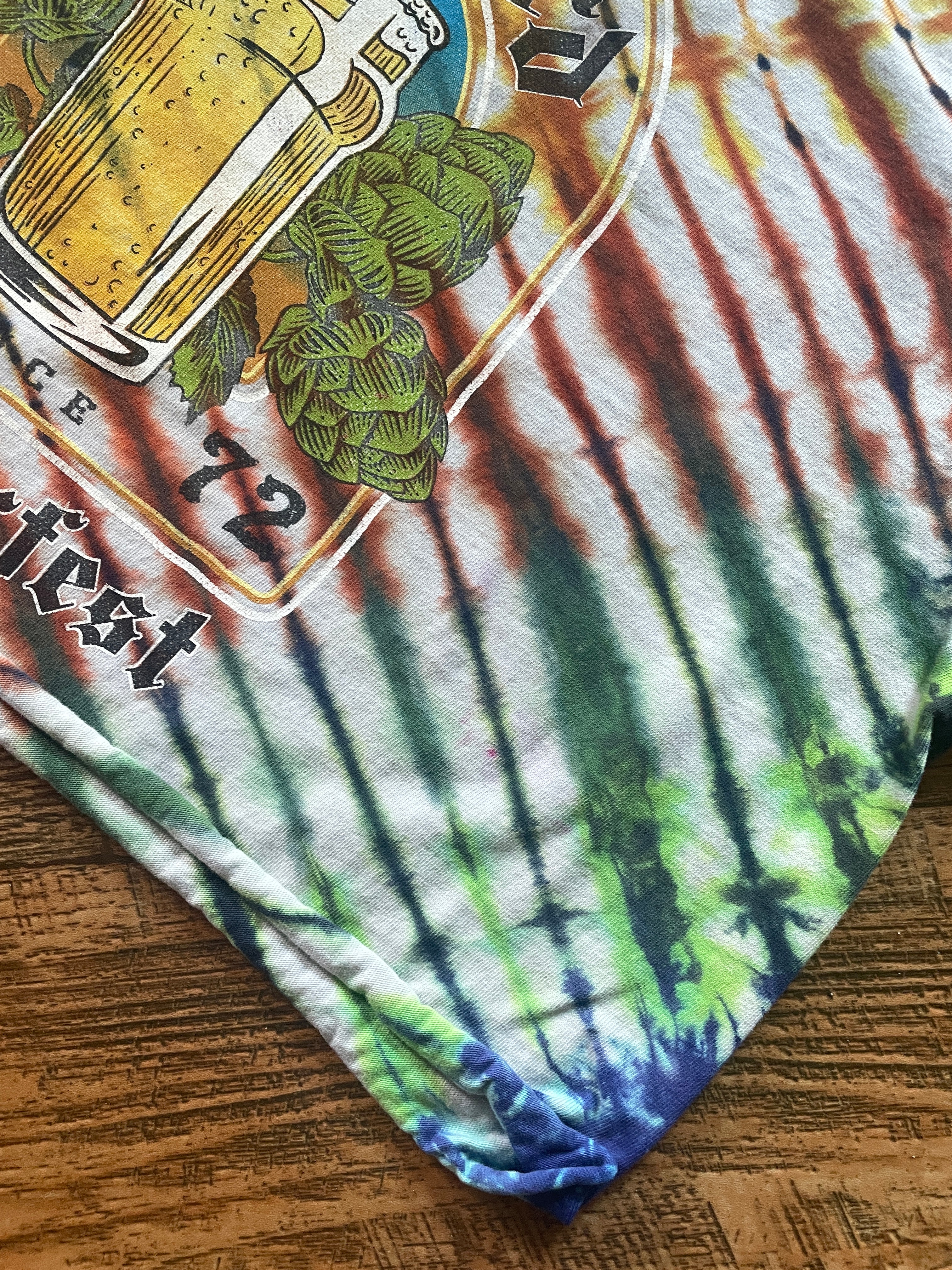 Snowbird Oktoberfest Handmade Tie Dye Crop Top (Men's Small)