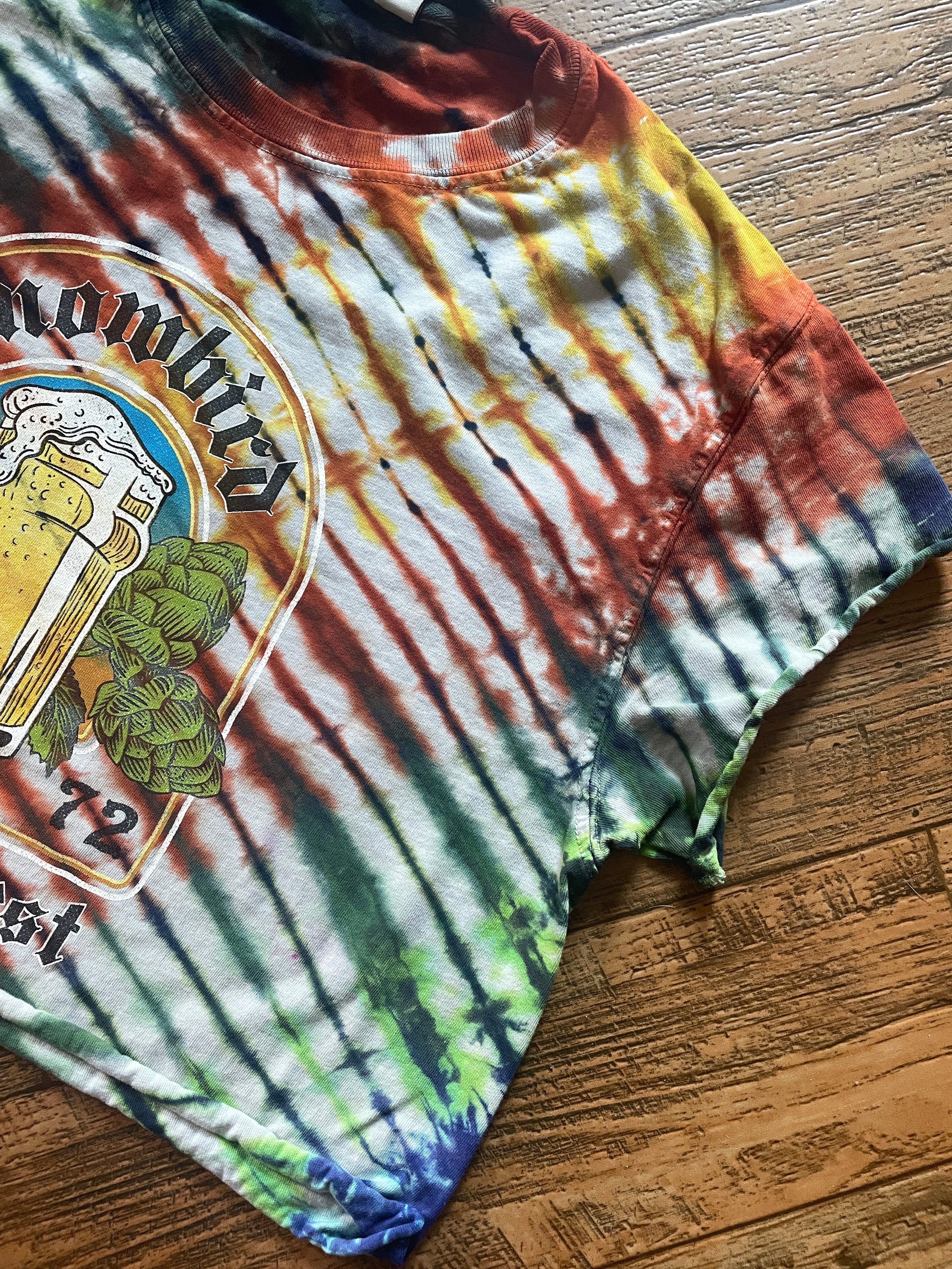 Snowbird Oktoberfest Handmade Tie Dye Crop Top (Men's Small)