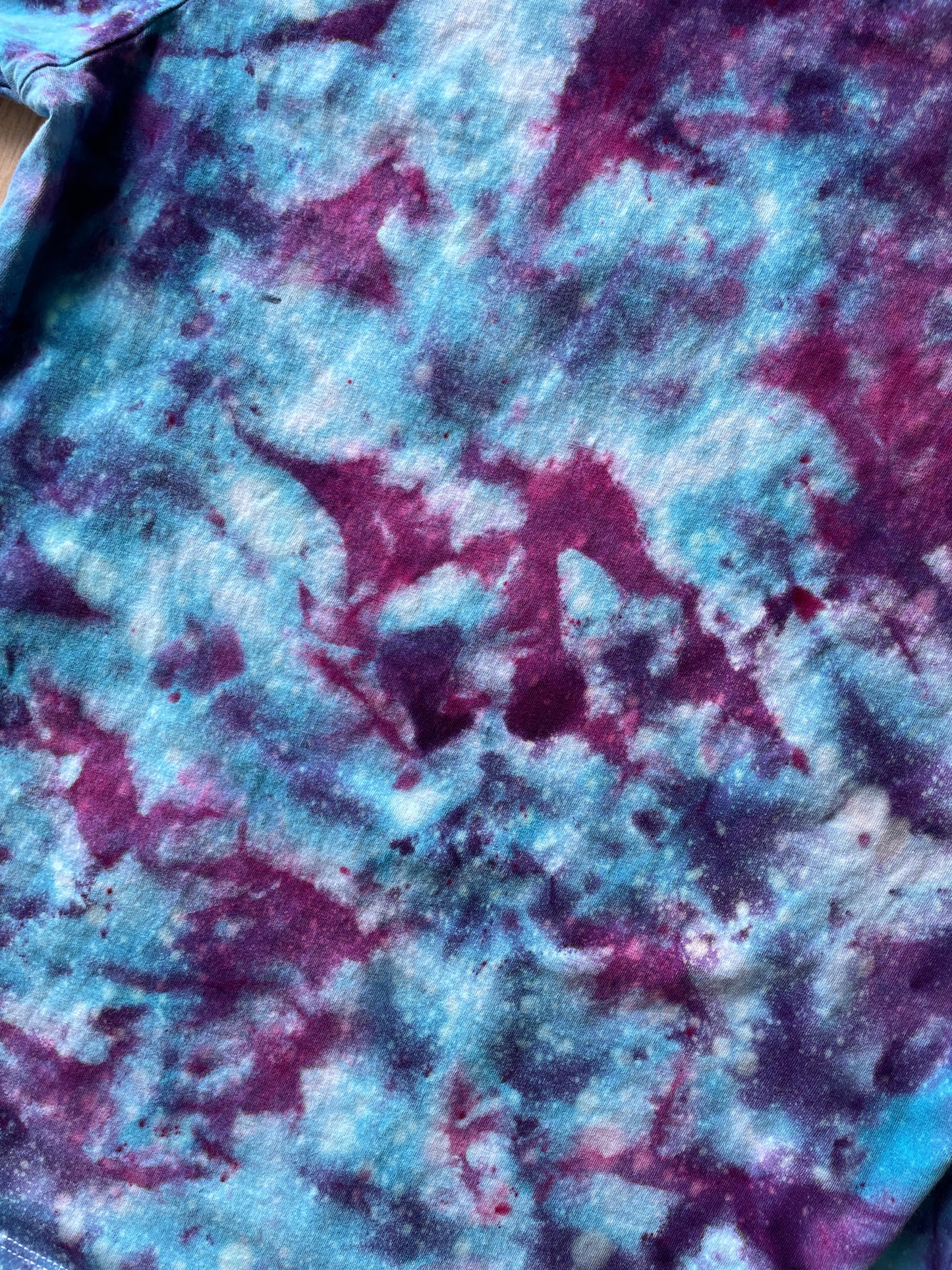 MEDIUM Women’s Cotton:On MOOD Galaxy Handmade Tie Dye T-Shirt | One-Of-a-Kind Blue and Purple Short Sleeve