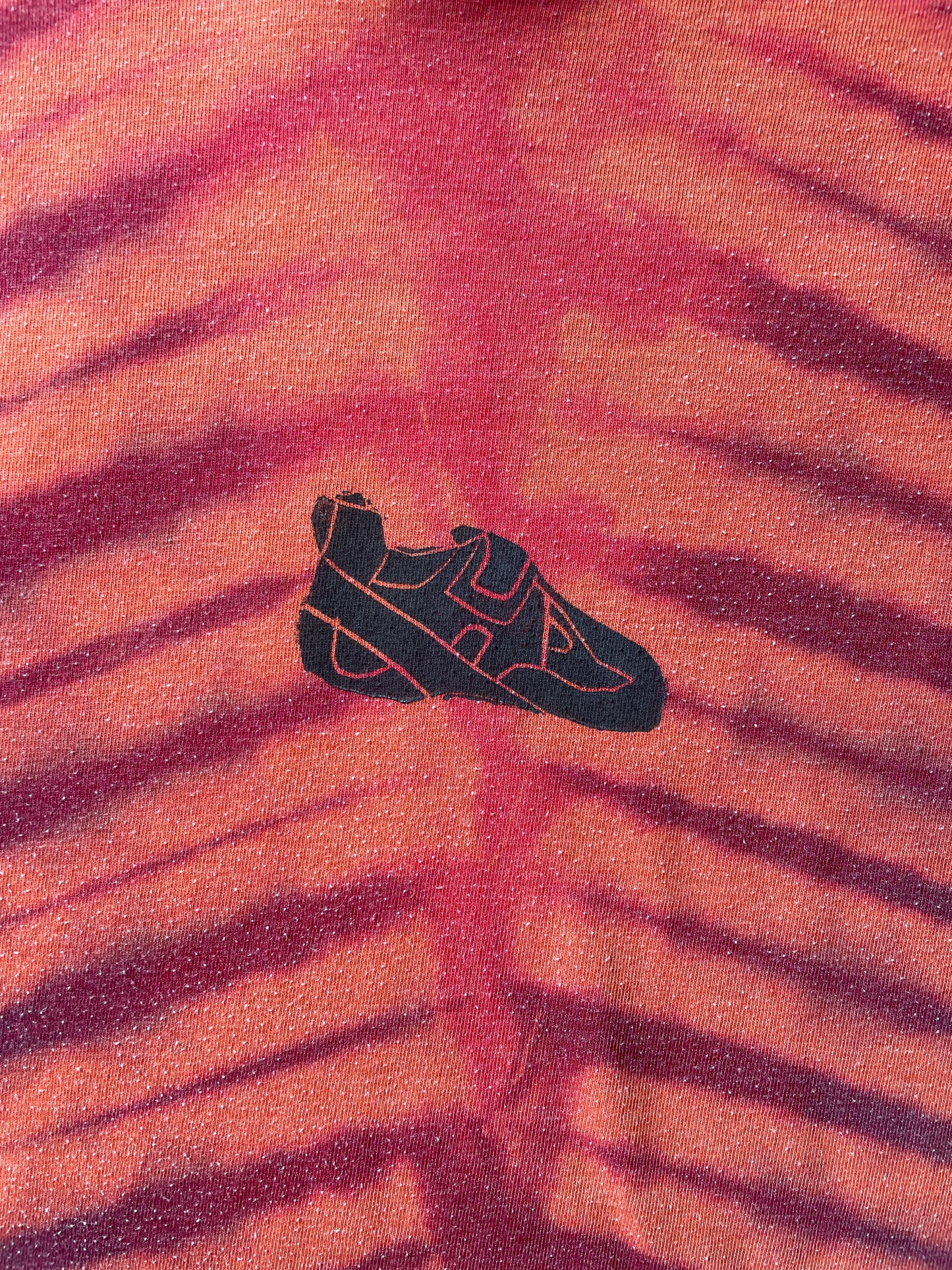 MEDIUM Men’s Eddie Bauer Climbing Shoe Handmade Tie Dye T-Shirt | One-Of-a-Kind Shades of Orange Short Sleeve
