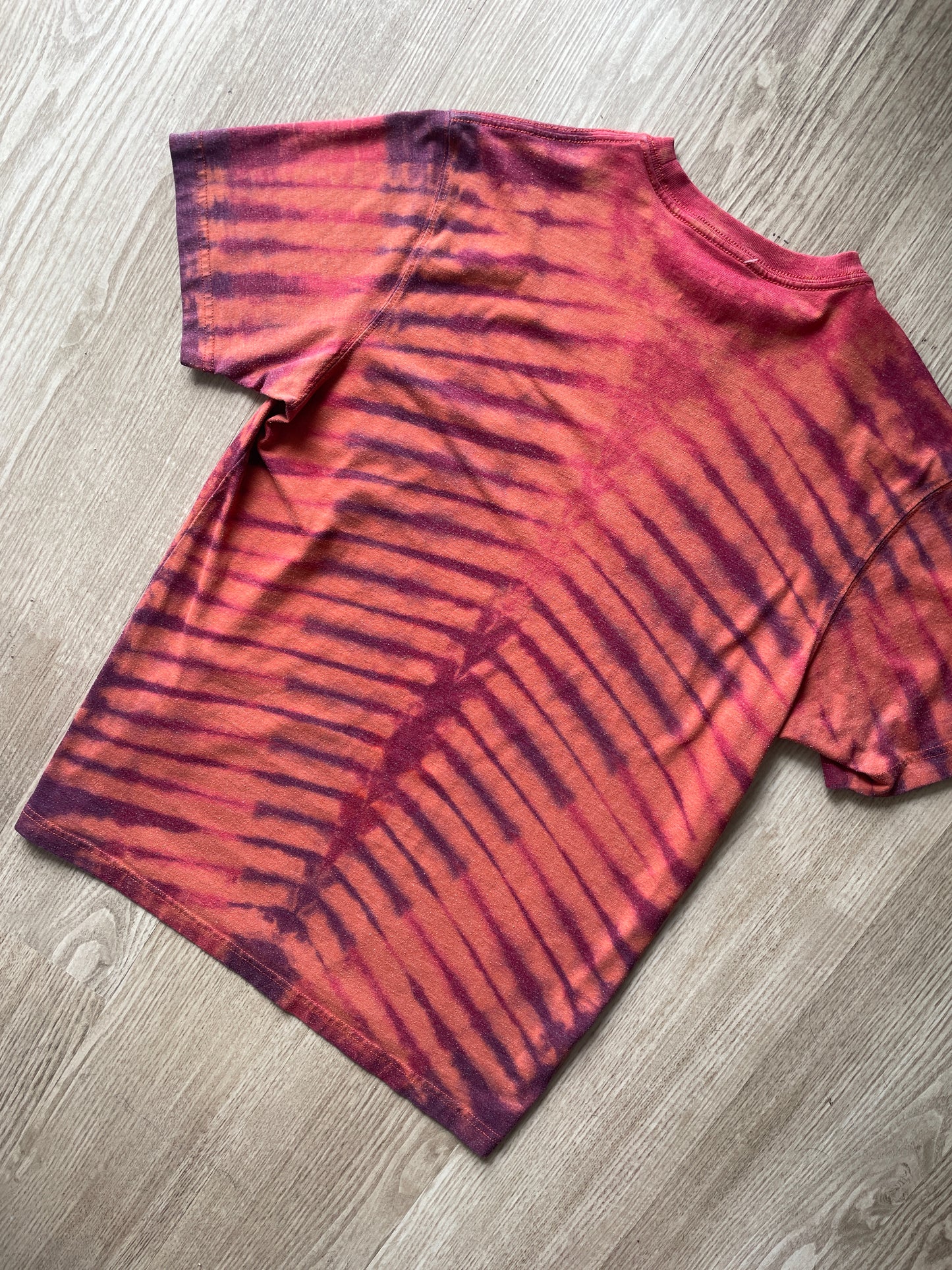 MEDIUM Men’s Eddie Bauer Climbing Shoe Handmade Tie Dye T-Shirt | One-Of-a-Kind Shades of Orange Short Sleeve