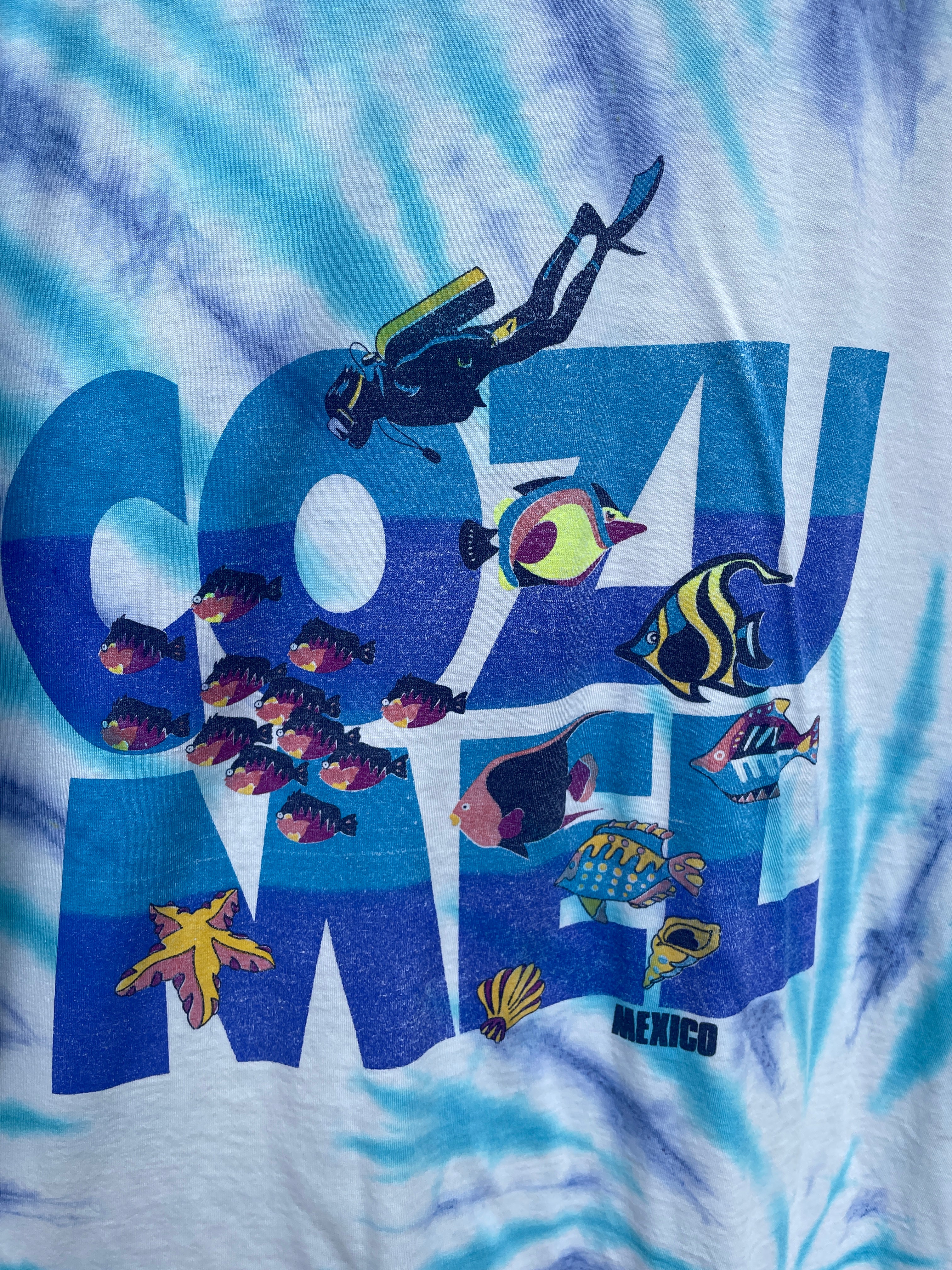 Cozumel Mexico Short Sleeve Tie Dye T-Shirt (Men's Large)