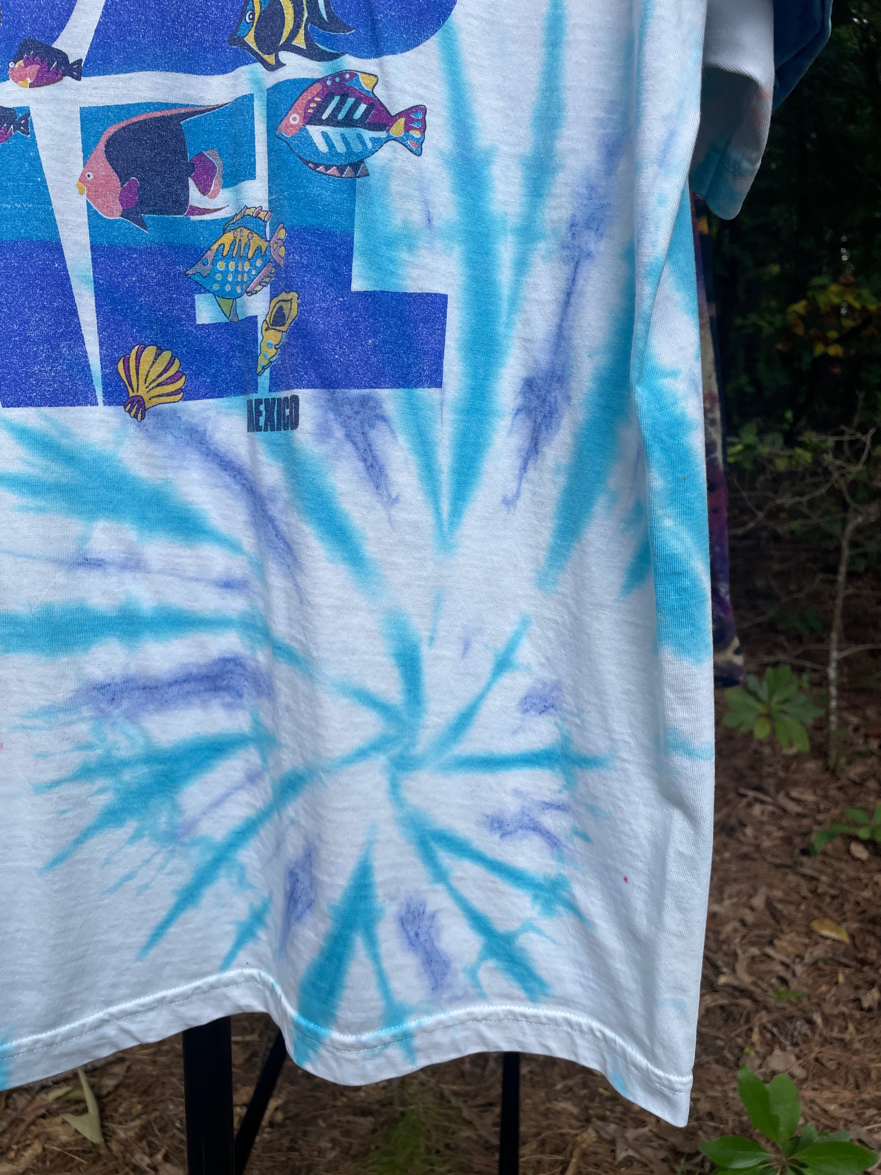 Cozumel Mexico Short Sleeve Tie Dye T-Shirt (Men's Large)