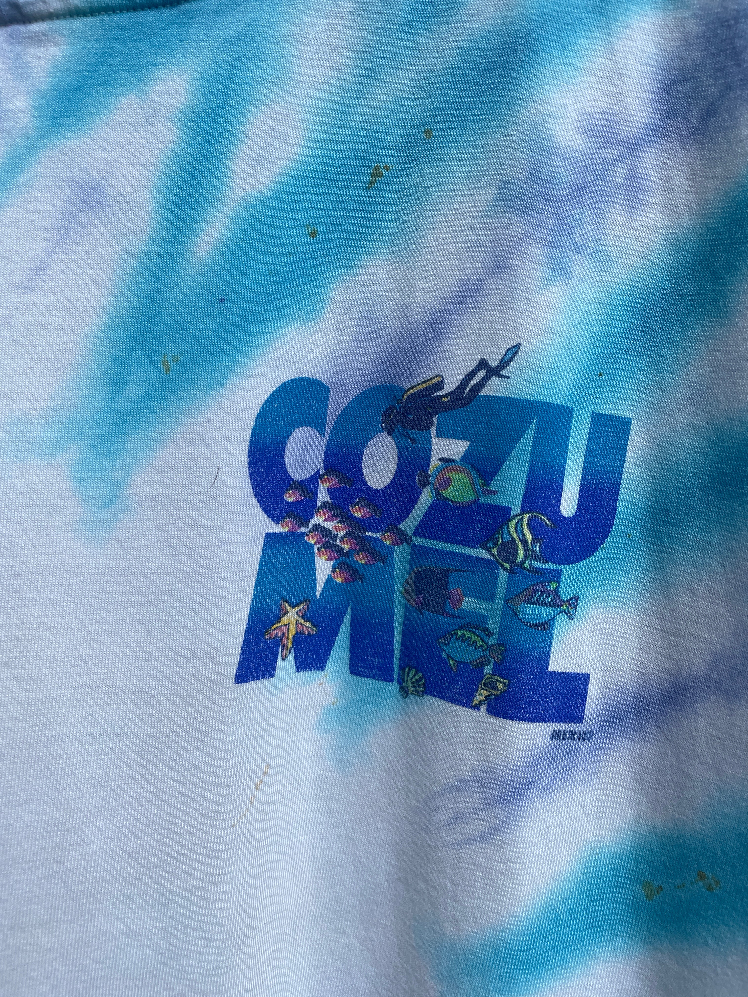 Cozumel Mexico Short Sleeve Tie Dye T-Shirt (Men's Large)