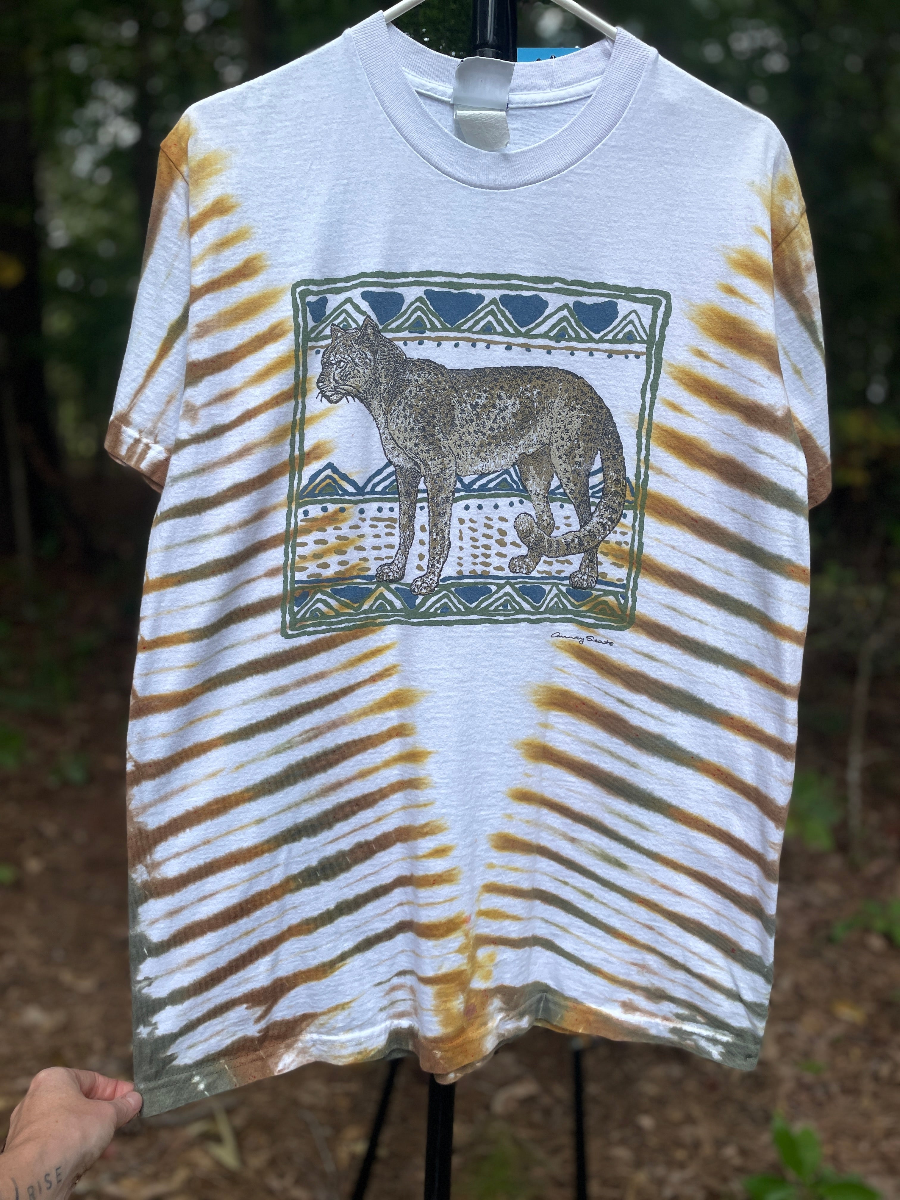 Vintage Bobcat Short Sleeve Tie Dye T-Shirt (Men's Large)