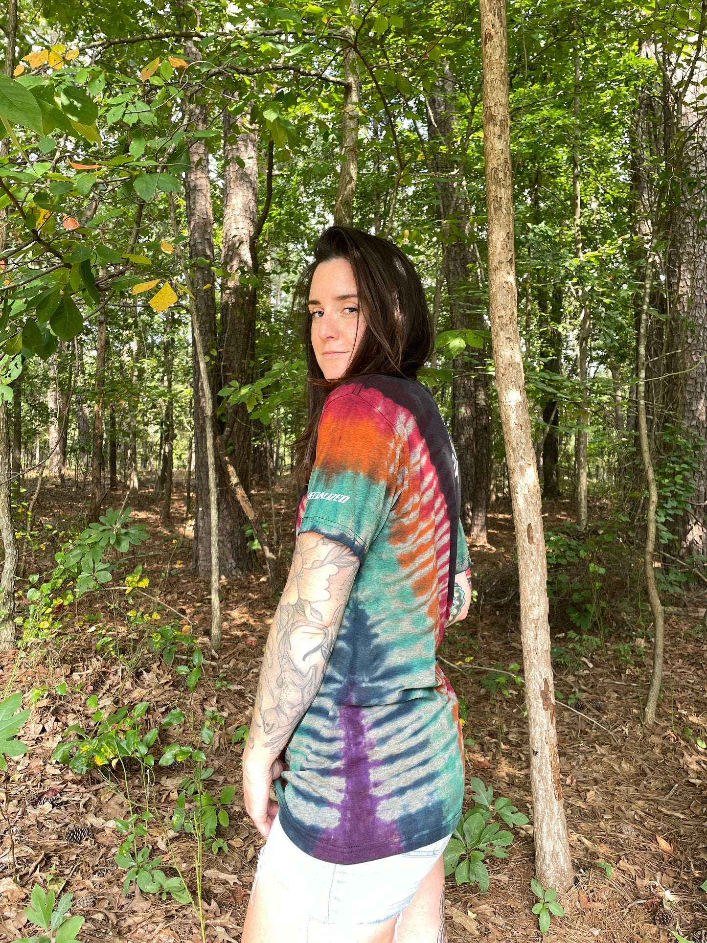 Specialized Bike to Work Day Short Sleeve Reverse Tie Dye T-Shirt (Men's Medium)