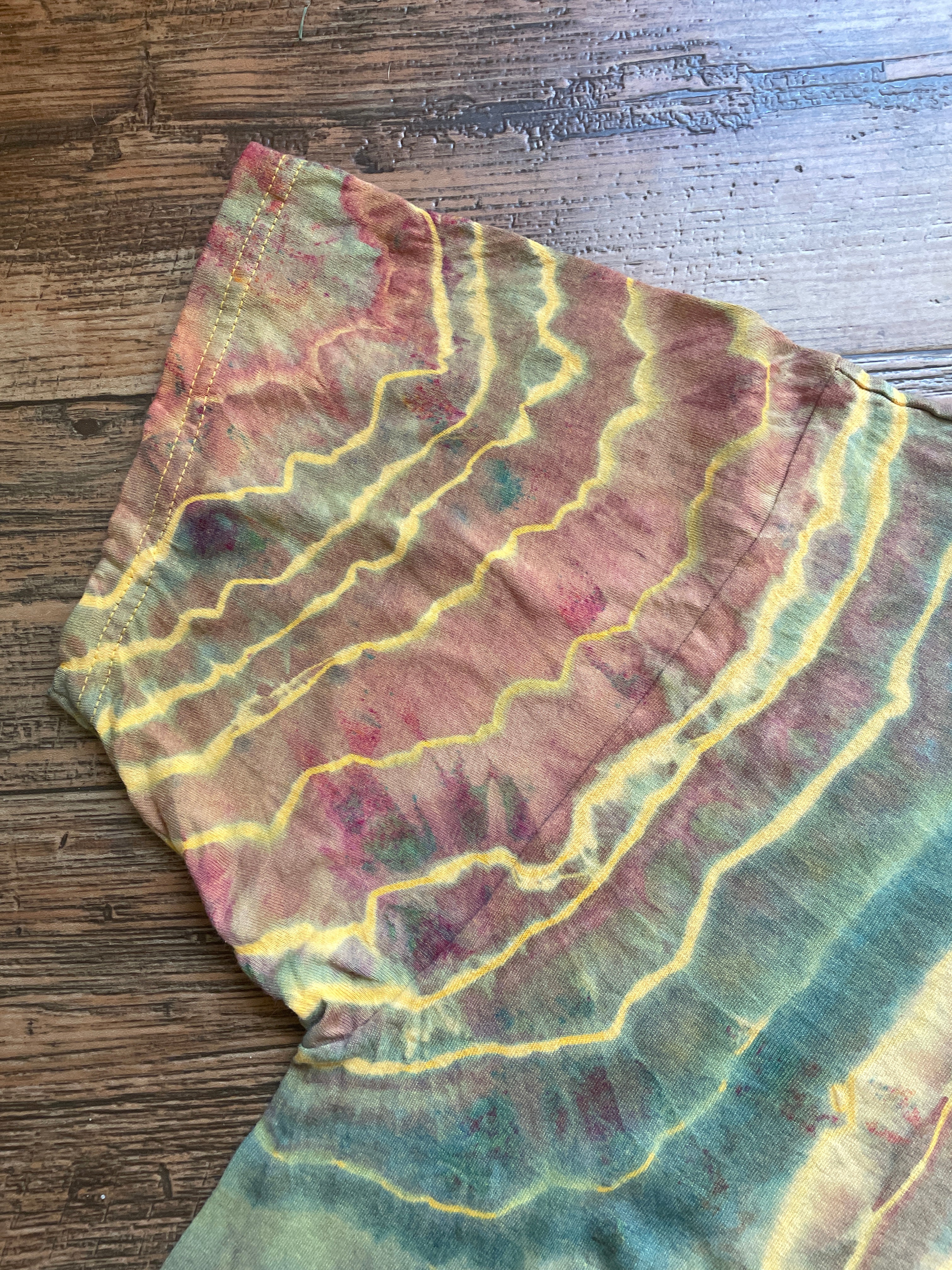 New Mexico Golden Sunset Geode Short Sleeve Tie Dye T-Shirt | Men's XL