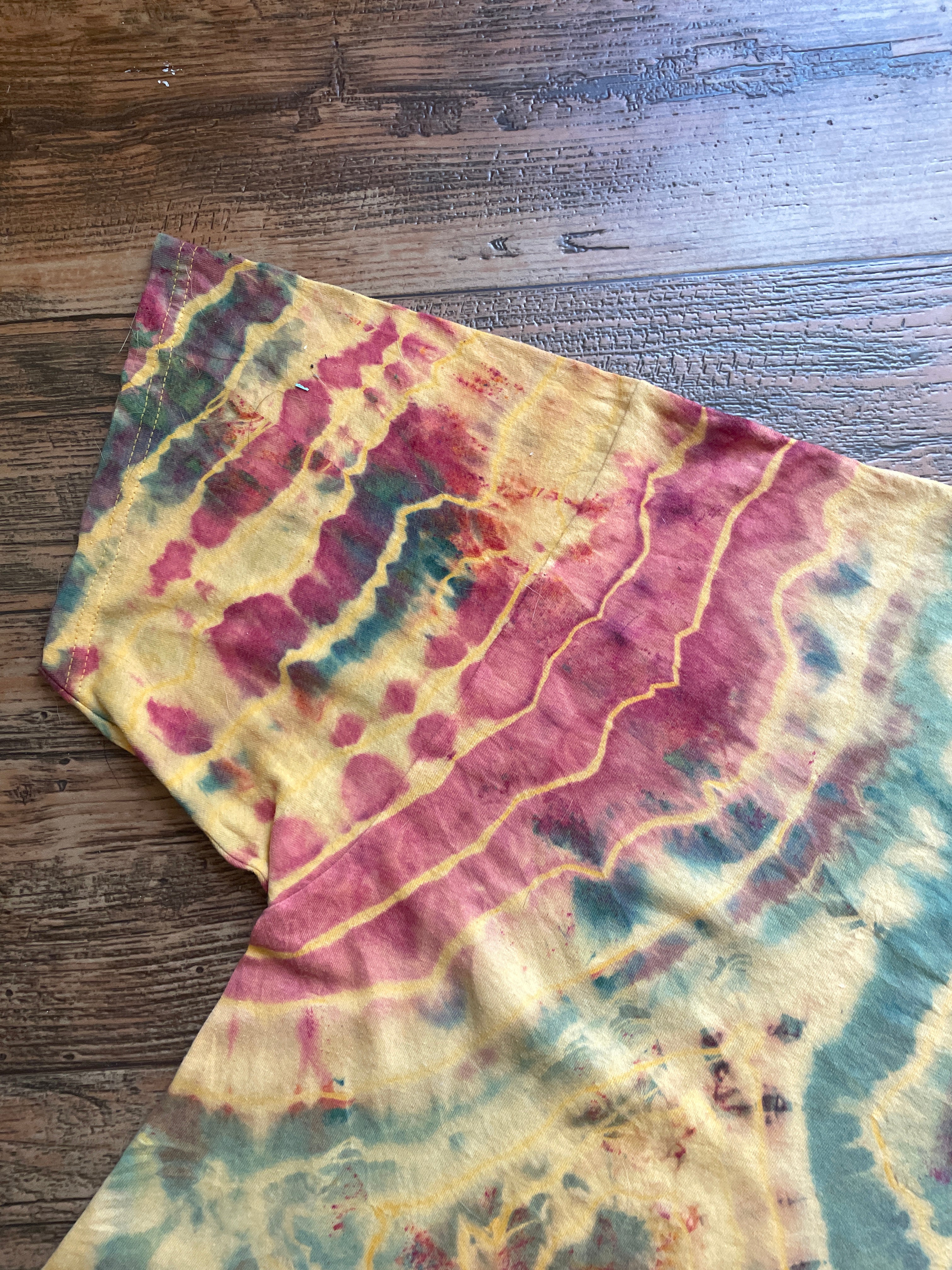 New Mexico Golden Sunset Geode Short Sleeve Tie Dye T-Shirt | Men's XL