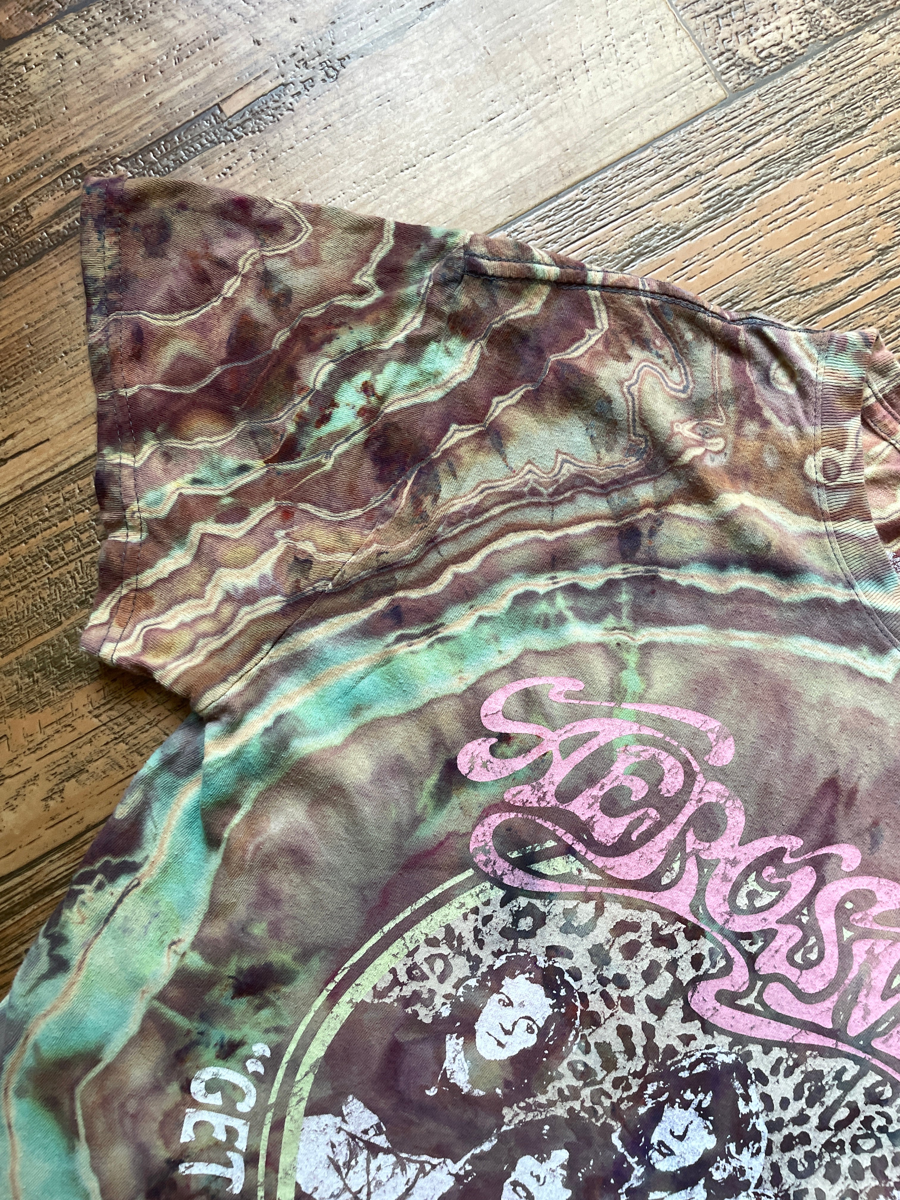 Aerosmith Fungi Geode Short Sleeve Tie Dye T-Shirt | Women's Large