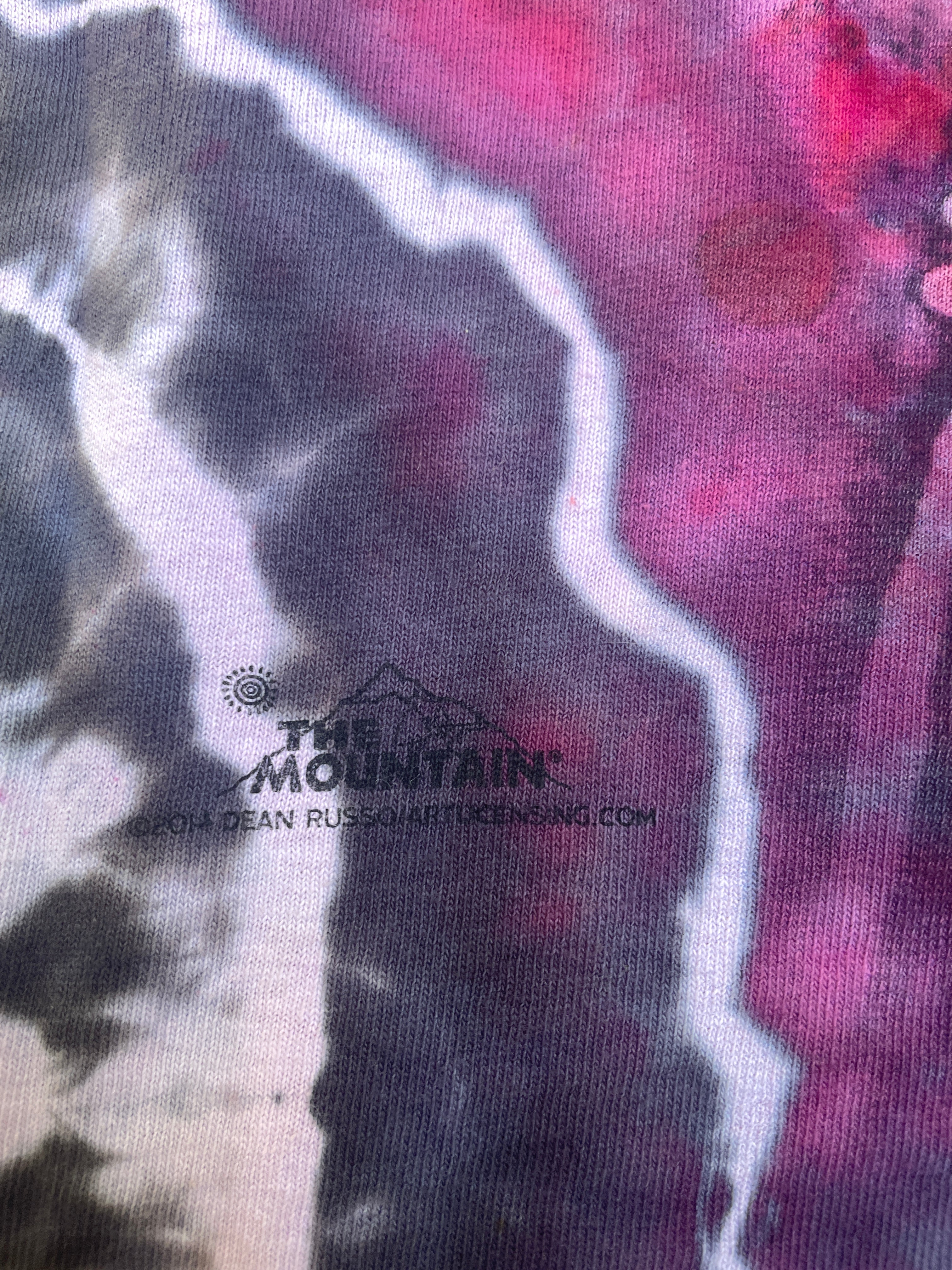 Red and Black Horse Geode Short Sleeve Tie Dye T-Shirt | Men's Large