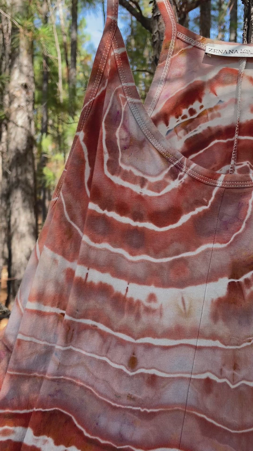 Sandstone Tie Dye Jumpsuit | Women's Size Large/XL | Terracotta Earth Tones Geode Jumper