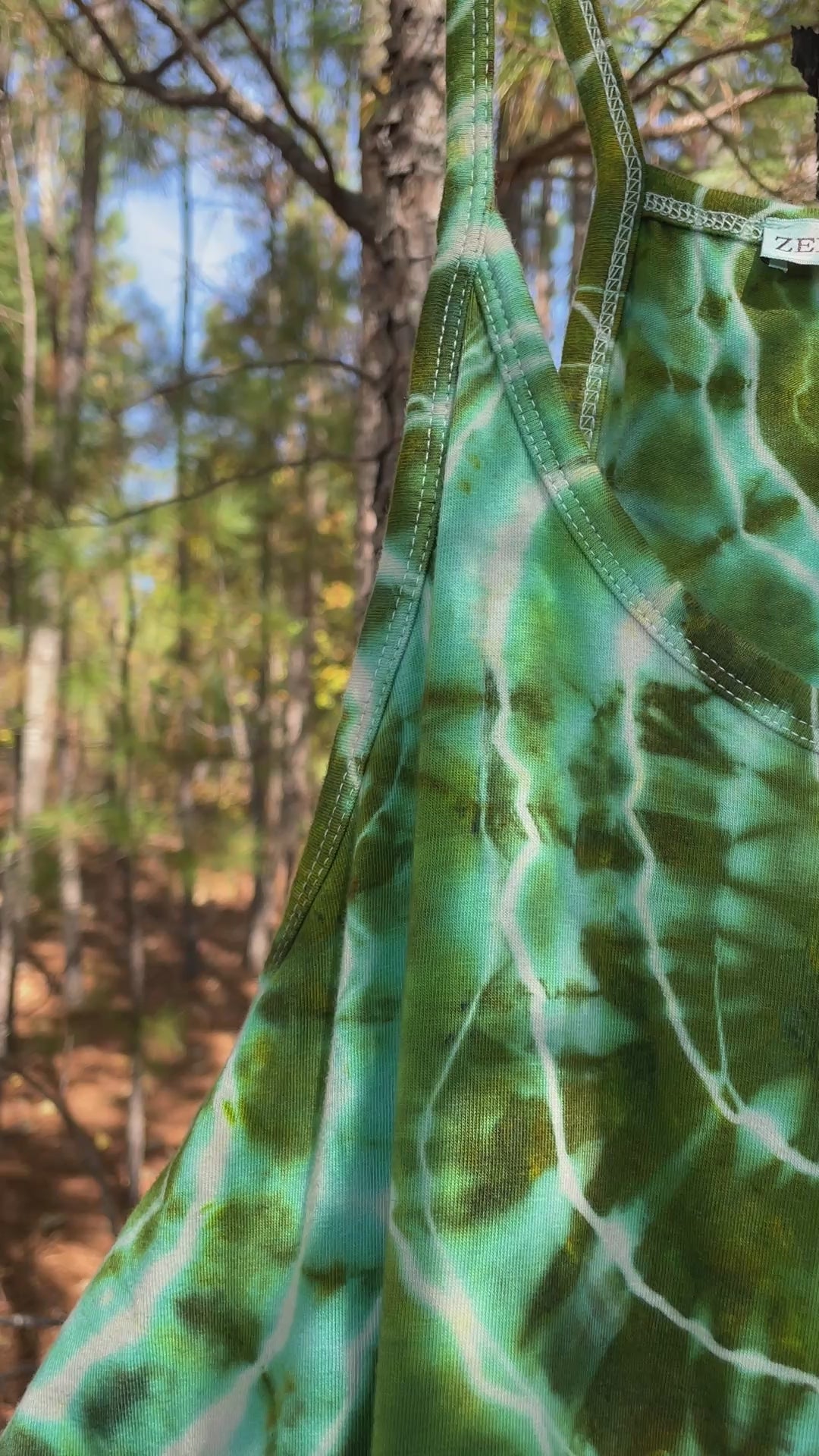 Groovy Green Tie Dye Jumpsuit | Women's Size Large/XL | Green and Blue Geode Jumper