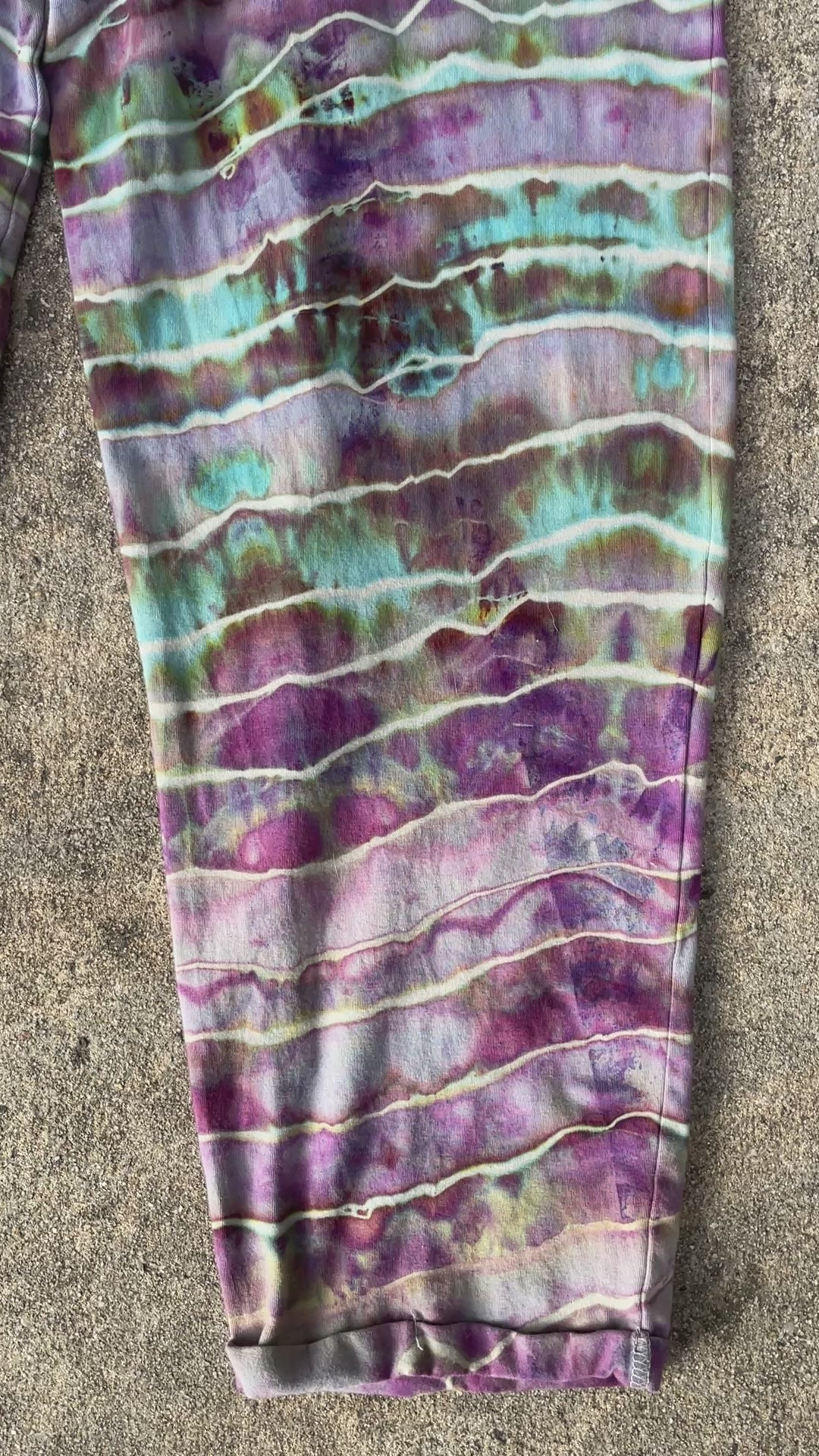 Mood Ring Tie Dye Jumpsuit | Women's Size Small/Medium | Purple and Blue Geode Jumper