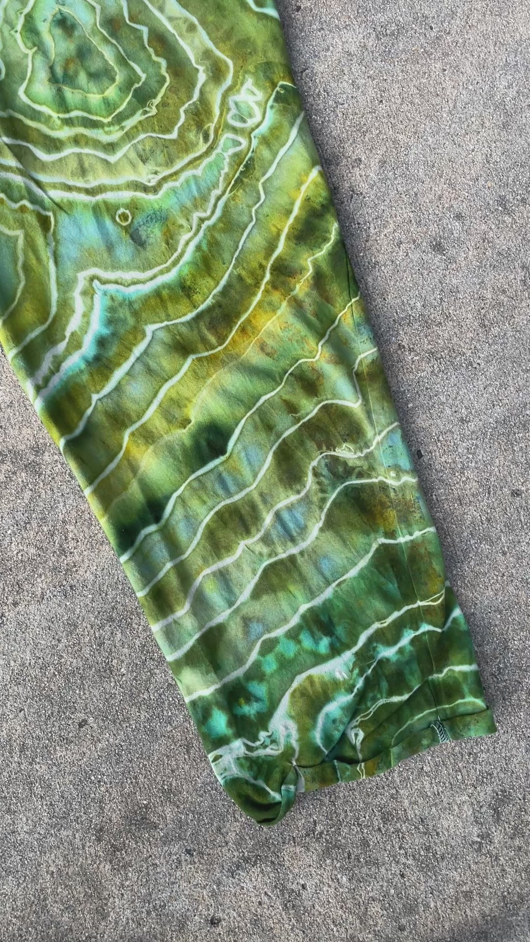 Groovy Green Tie Dye Jumpsuit | Women's Size Small/Medium | Green and Blue Geode Jumper