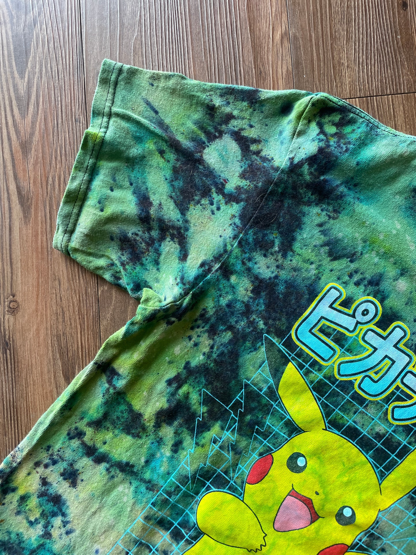 Medium Men’s Pikachu Handmade Tie Dye T-Shirt | Pokemon Tie Dye Short Sleeve