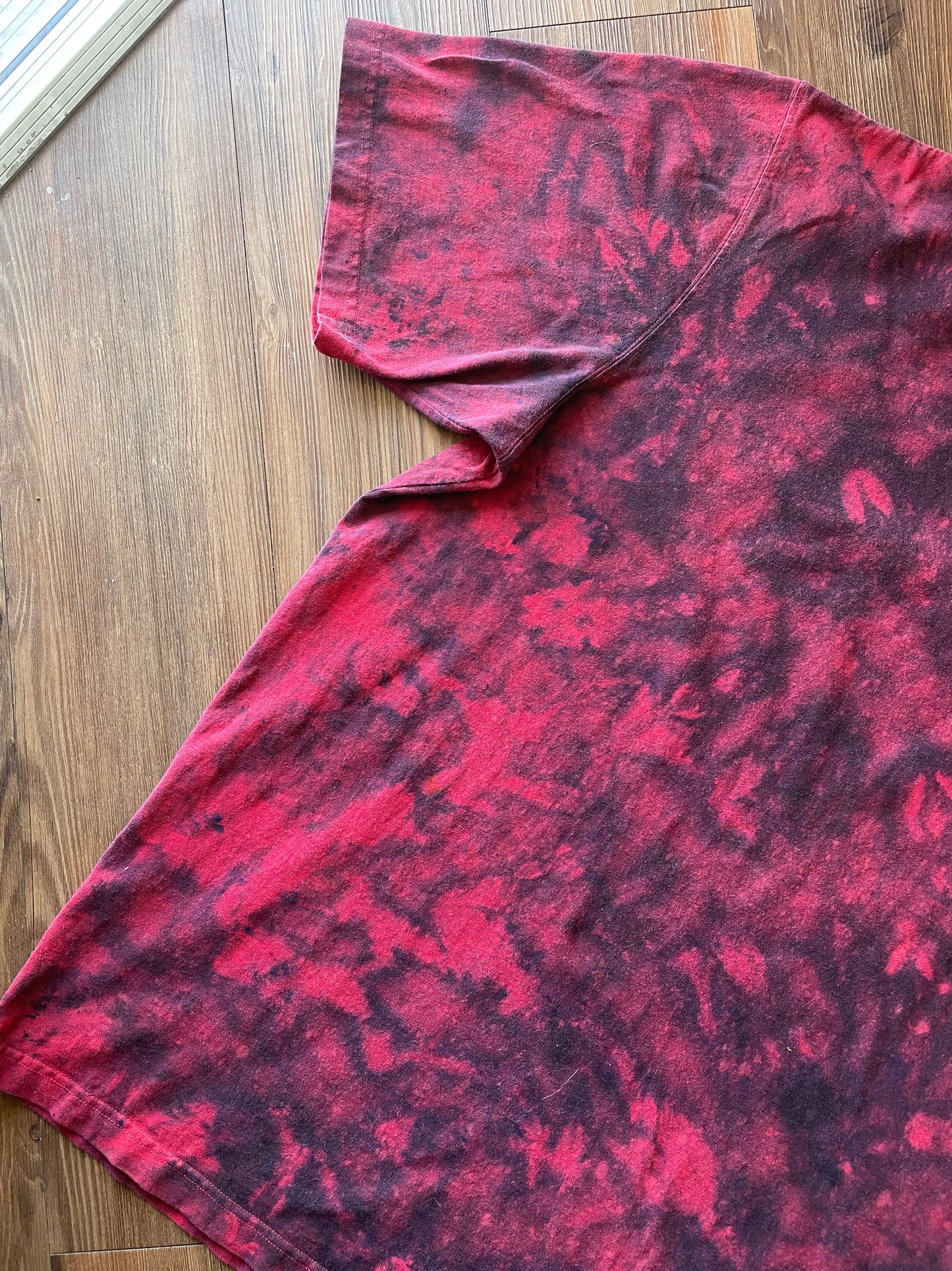 3XL Men’s Red and Black Carhartt Galaxy Dyed Handmade Tie Dye Short Sleeve T-Shirt