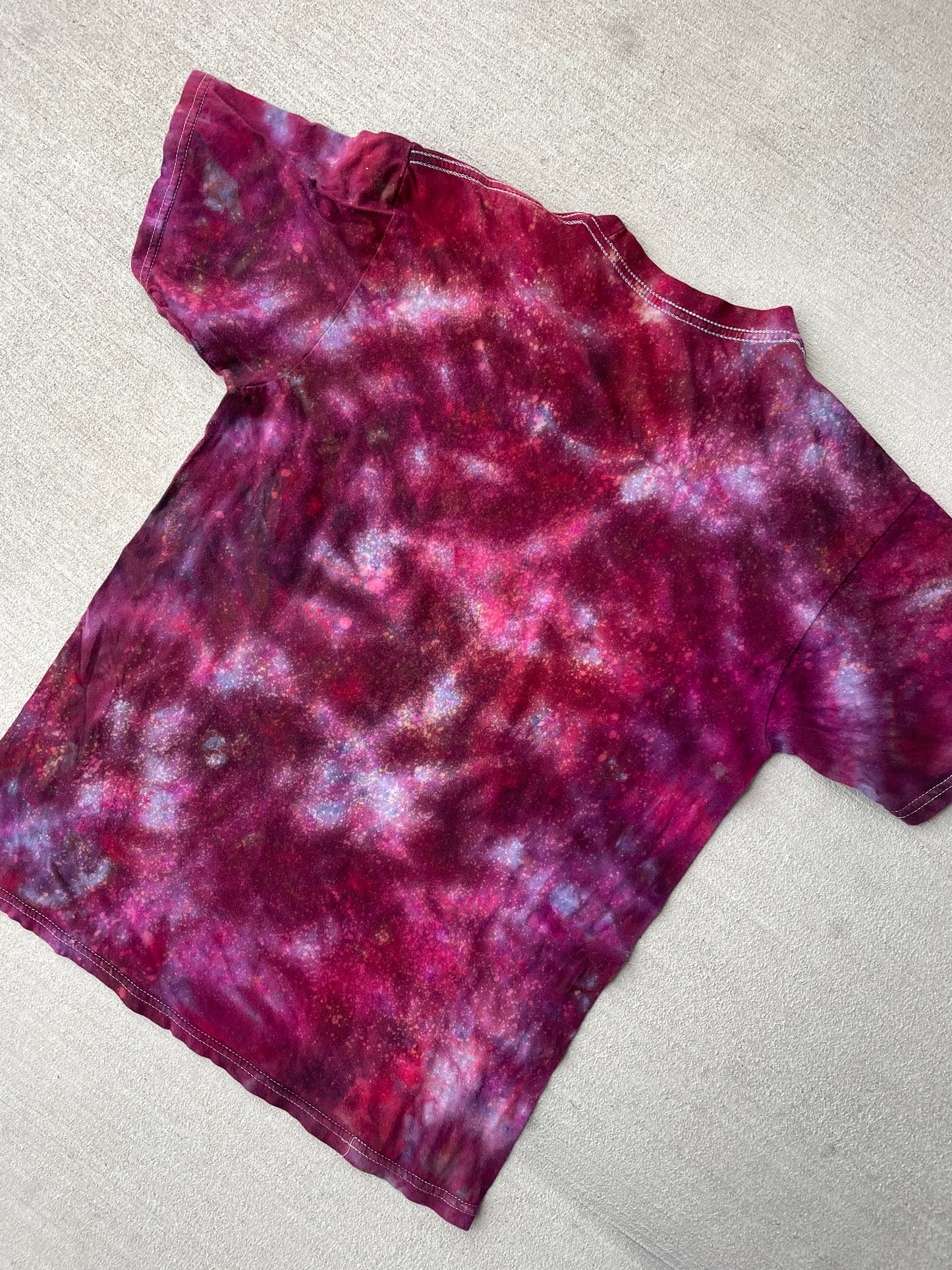 Medium Women’s Darth Vader The Imperial March Galaxy Dye Handmade Tie Dye T-Shirt | Star Wars Reverse Galaxy Tie Dye Short Sleeve