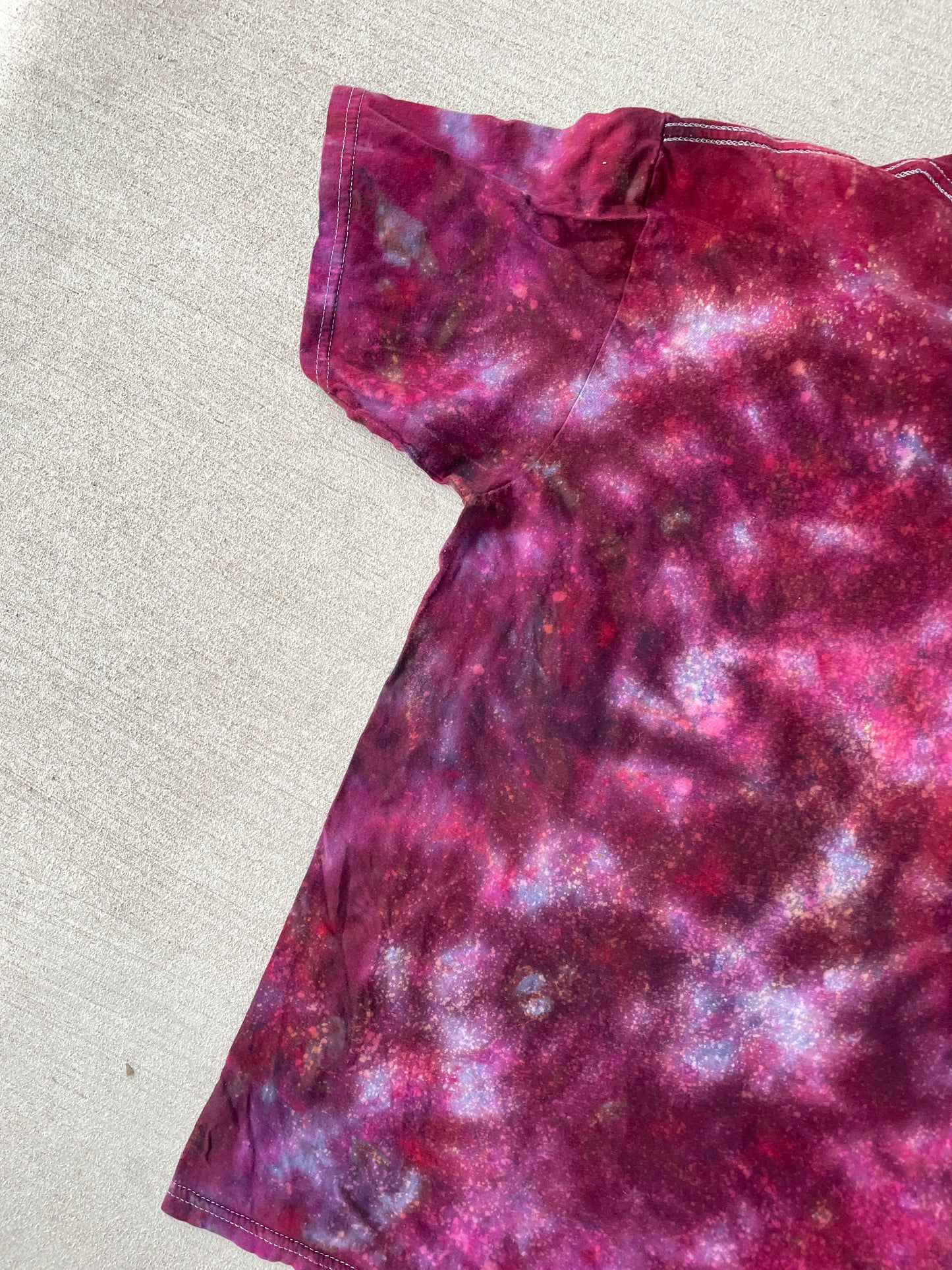 Medium Women’s Darth Vader The Imperial March Galaxy Dye Handmade Tie Dye T-Shirt | Star Wars Reverse Galaxy Tie Dye Short Sleeve