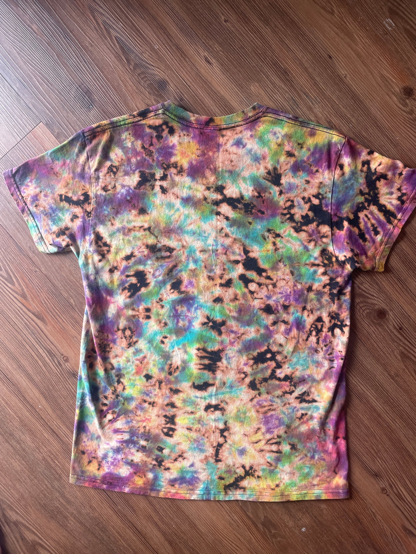 MEDIUM Men's Ice Cube Reverse Tie Dye t-shirt | NWA Bleach Crumpled