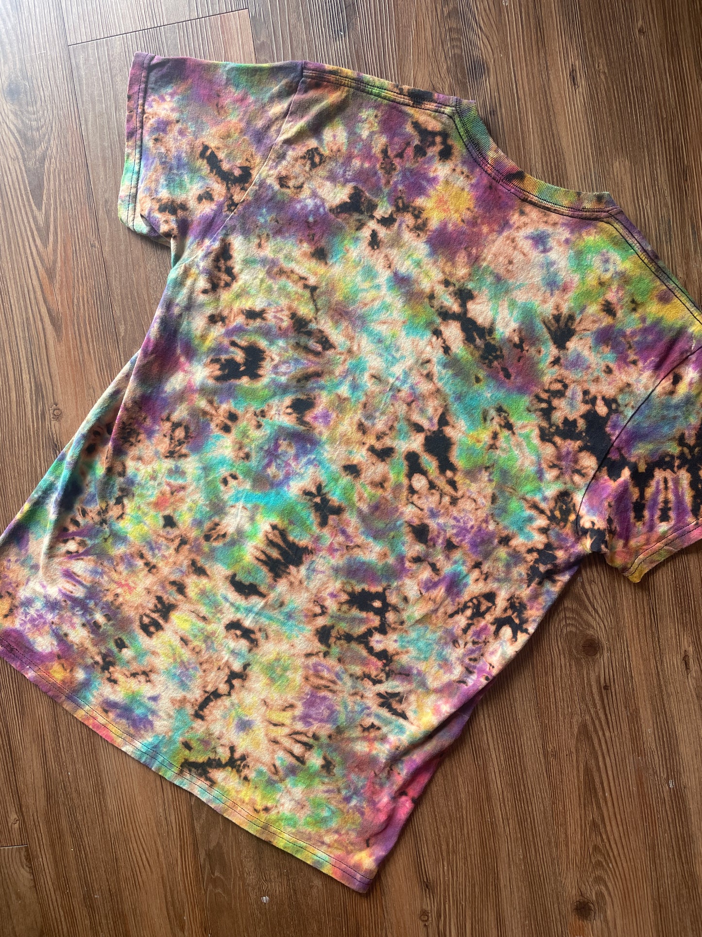 MEDIUM Men's Ice Cube Reverse Tie Dye t-shirt | NWA Bleach Crumpled