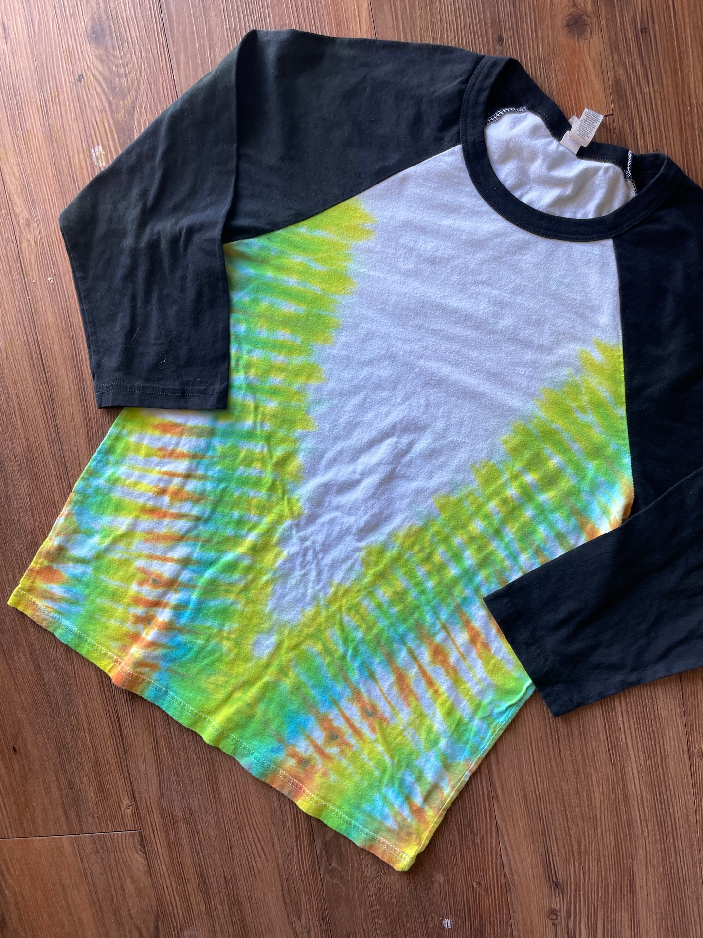 MEDIUM Men’s Glass Animals How to Be a Human Being Handmade Tie Dye T-Shirt | One-Of-a-Kind Multicolor Pleated Short Sleeve