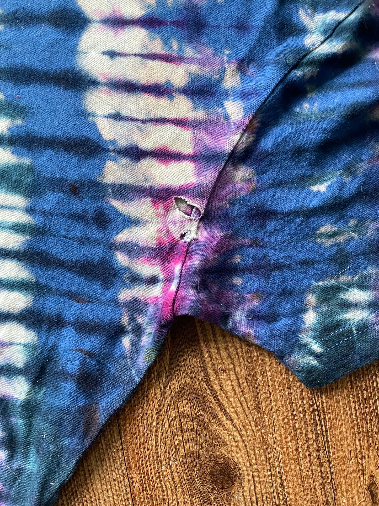 MEDIUM Men’s Treevy Yeti Handmade Tie Dye T-Shirt | One-Of-a-Kind Blue, Black, and PurpleShort Sleeve