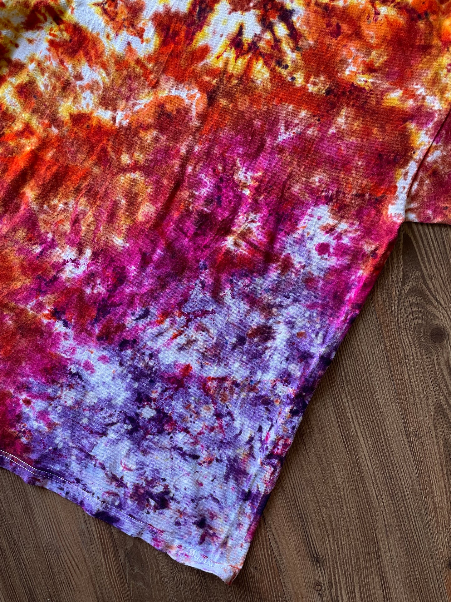 Large Men’s Salt Lake Climbers Gnarly Dood Handmade Tie Dye T-Shirt | Desert Climbing Colors Galaxy Tie Dye Short Sleeve