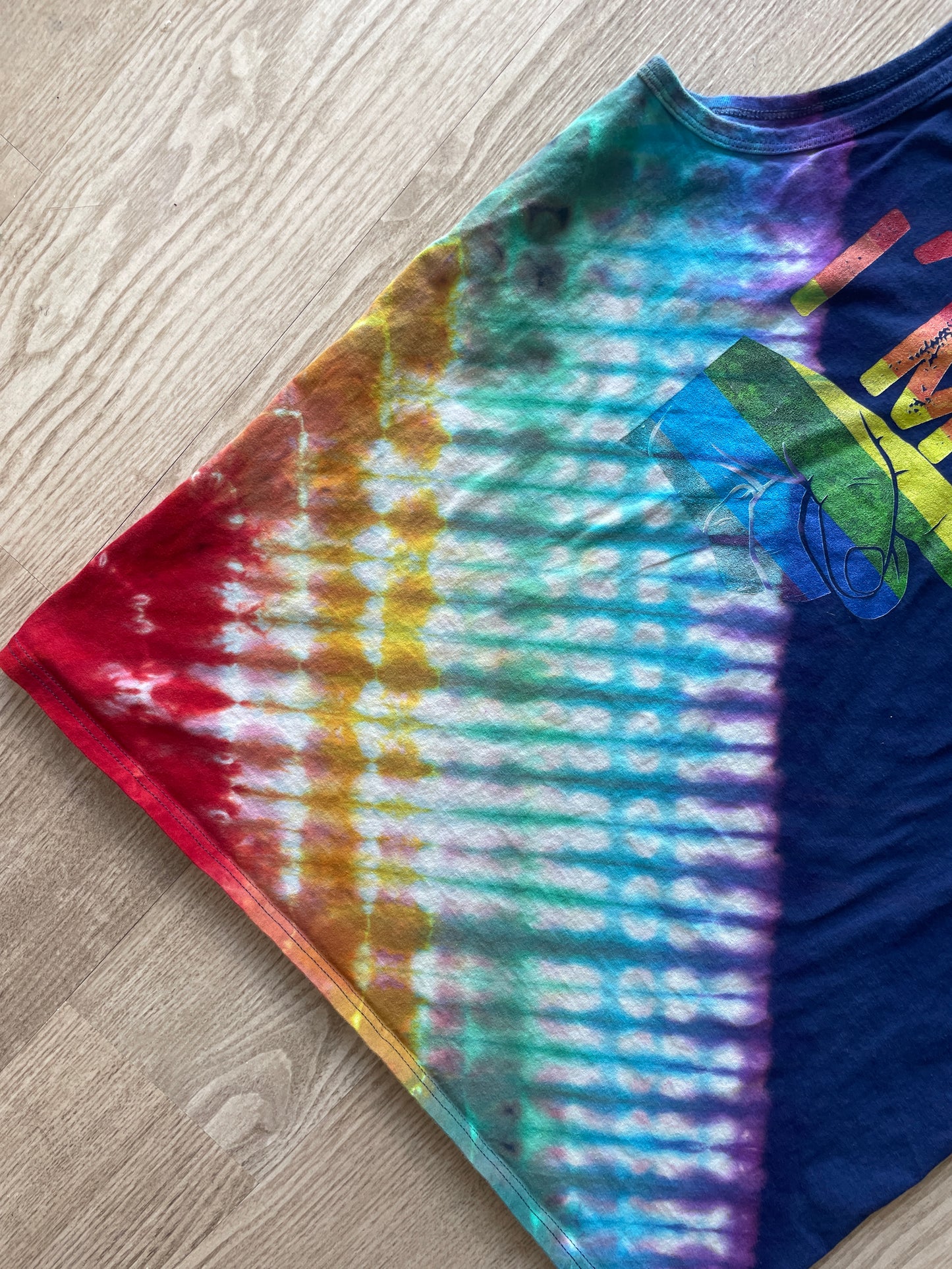 MEDIUM Men’s I'm His PRIDE Handmade Tie Dye Tank Top | One-Of-a-Kind Rainbow Short Sleeve