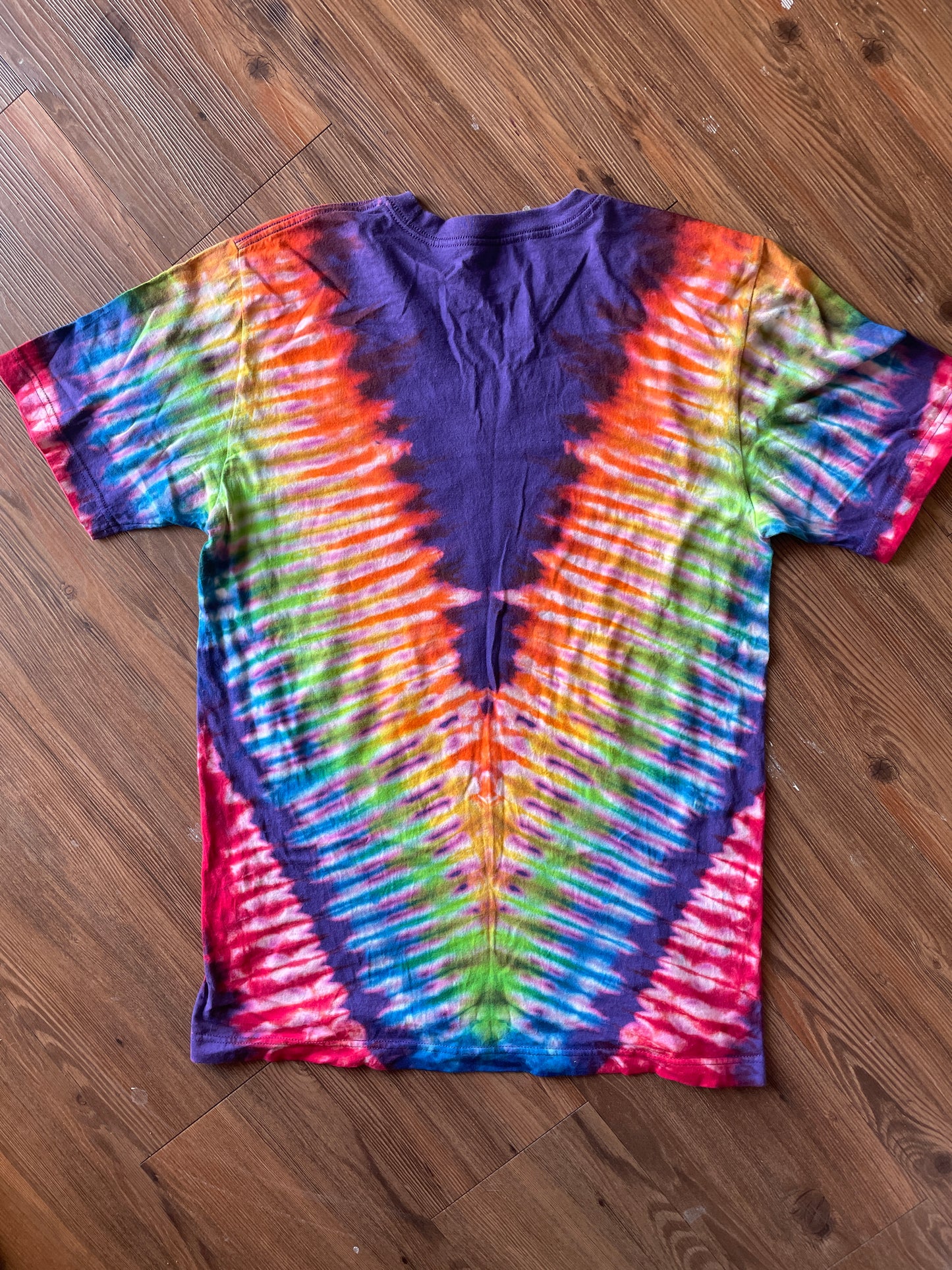 MEDIUM Men’s Nike Just Do It Purple Tie Dye T-Shirt | Purple Rainbow Handmade Reverse Tie Dye Short Sleeve