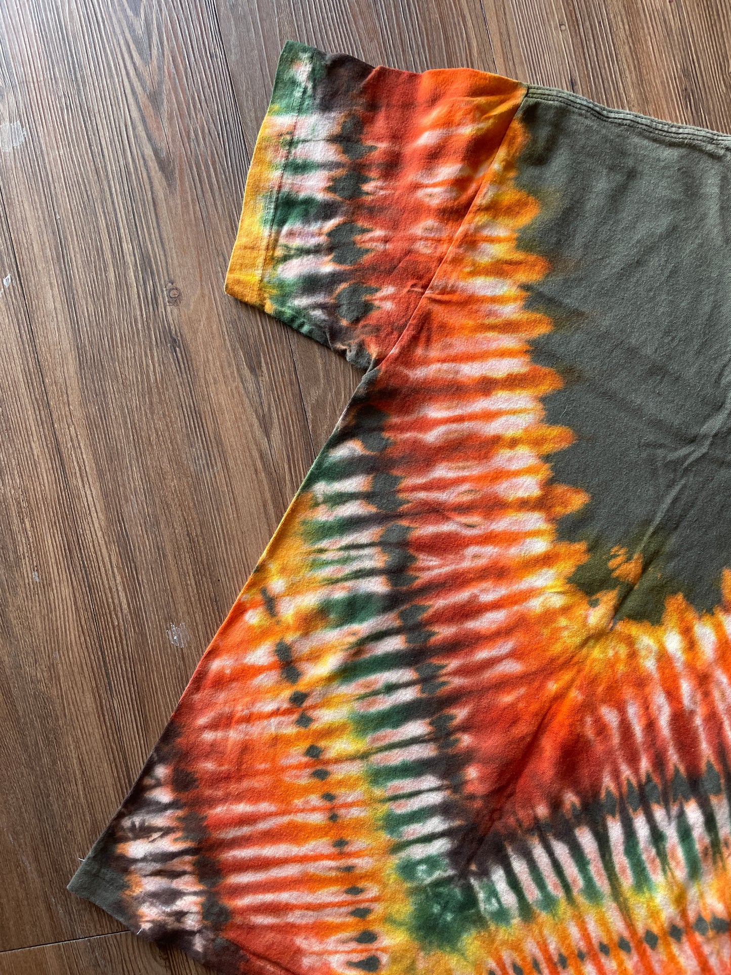 MEDIUM Men’s Rocky Mountain National Park Colorado Tie Dye T-Shirt | Extreme Adventure Sports Wildlife Handmade Reverse Tie Dye Short Sleeve