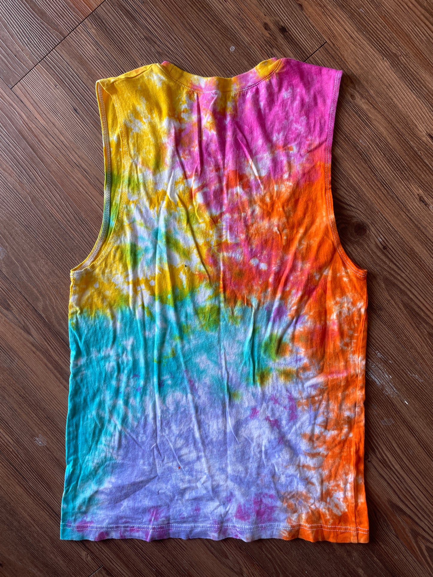 SMALL Women’s You Can Pee Next to Me Tie Dye T-Shirt | LGBTQIA + Acceptance Pride Handmade Tie Dye Tank Top