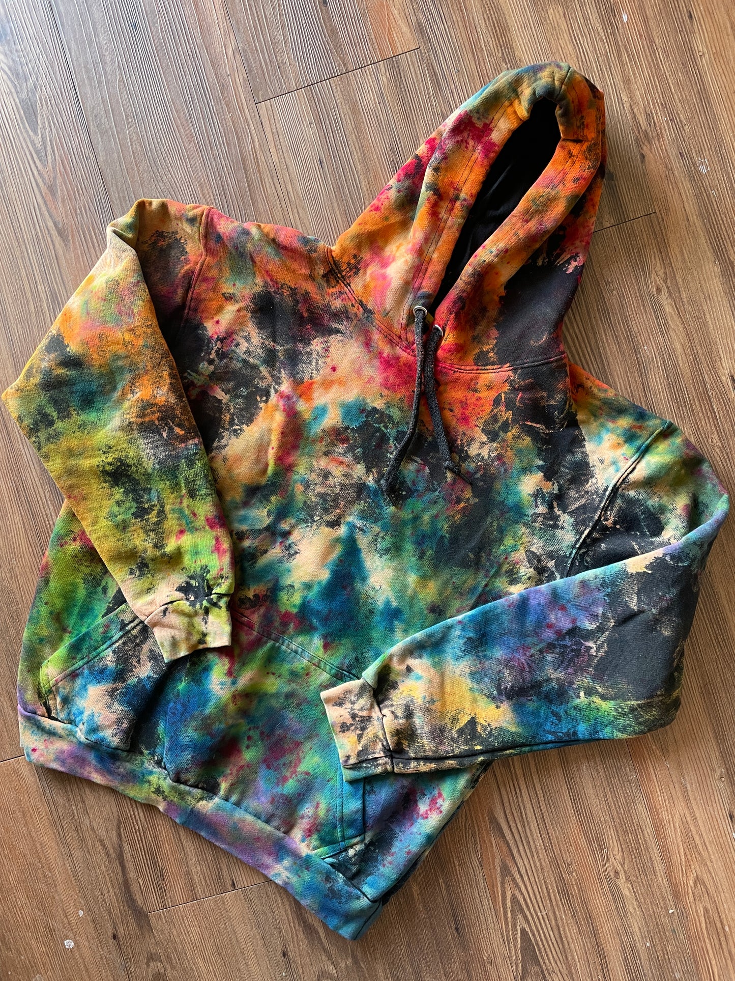 MEDIUM Men’s Some People Are Gay Get Over It! Reverse Tie Dye Sweatshirt | Rainbow LGBTQIA+ Pride Bleach Dye Hoodie